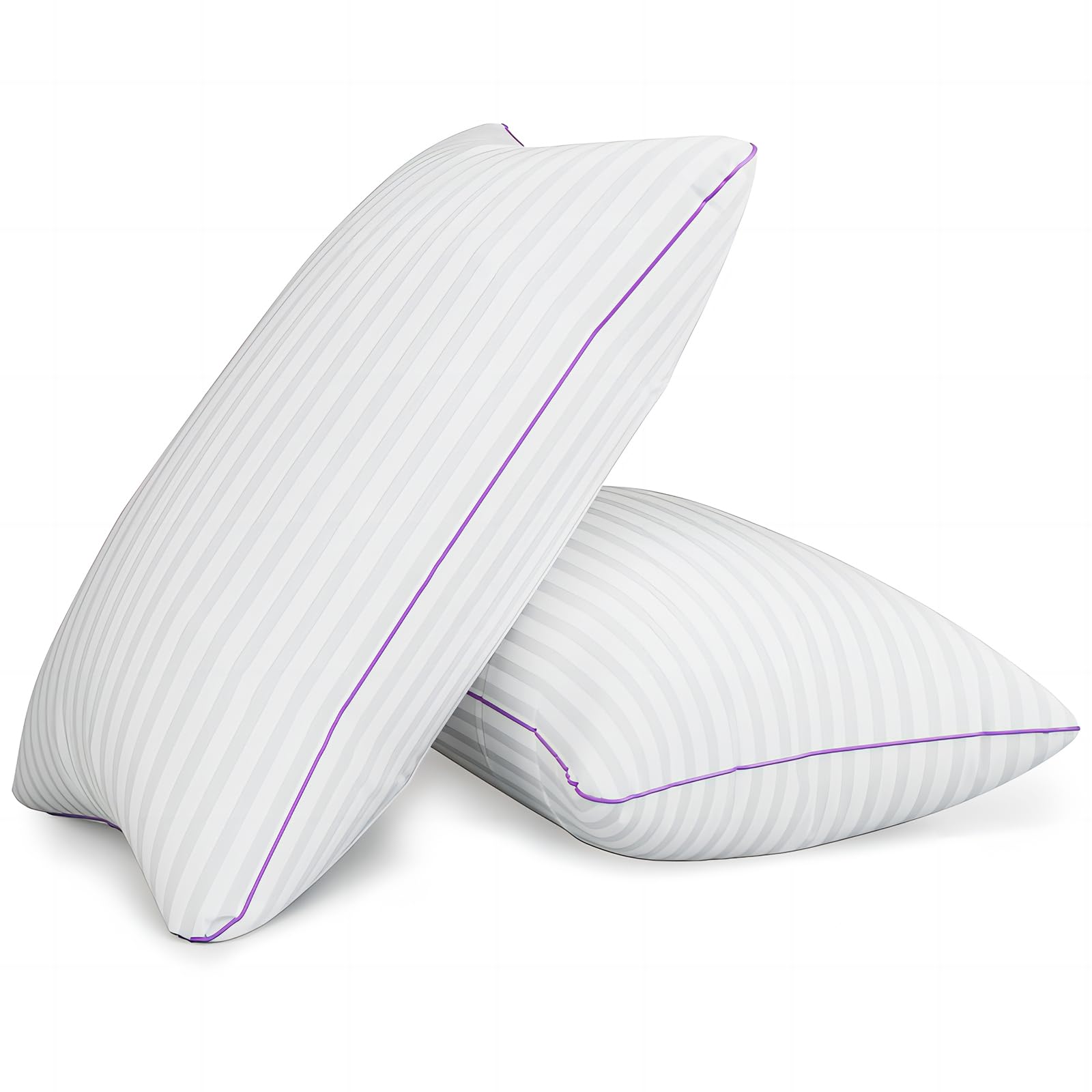 VAINOC Pillows Standard Size Set of 2,Breathable Hotel Collection Bed Pillows for Sleeping Medium Soft Down Alternative Microfiber Filled,20 x 26 Inches - Medaid International