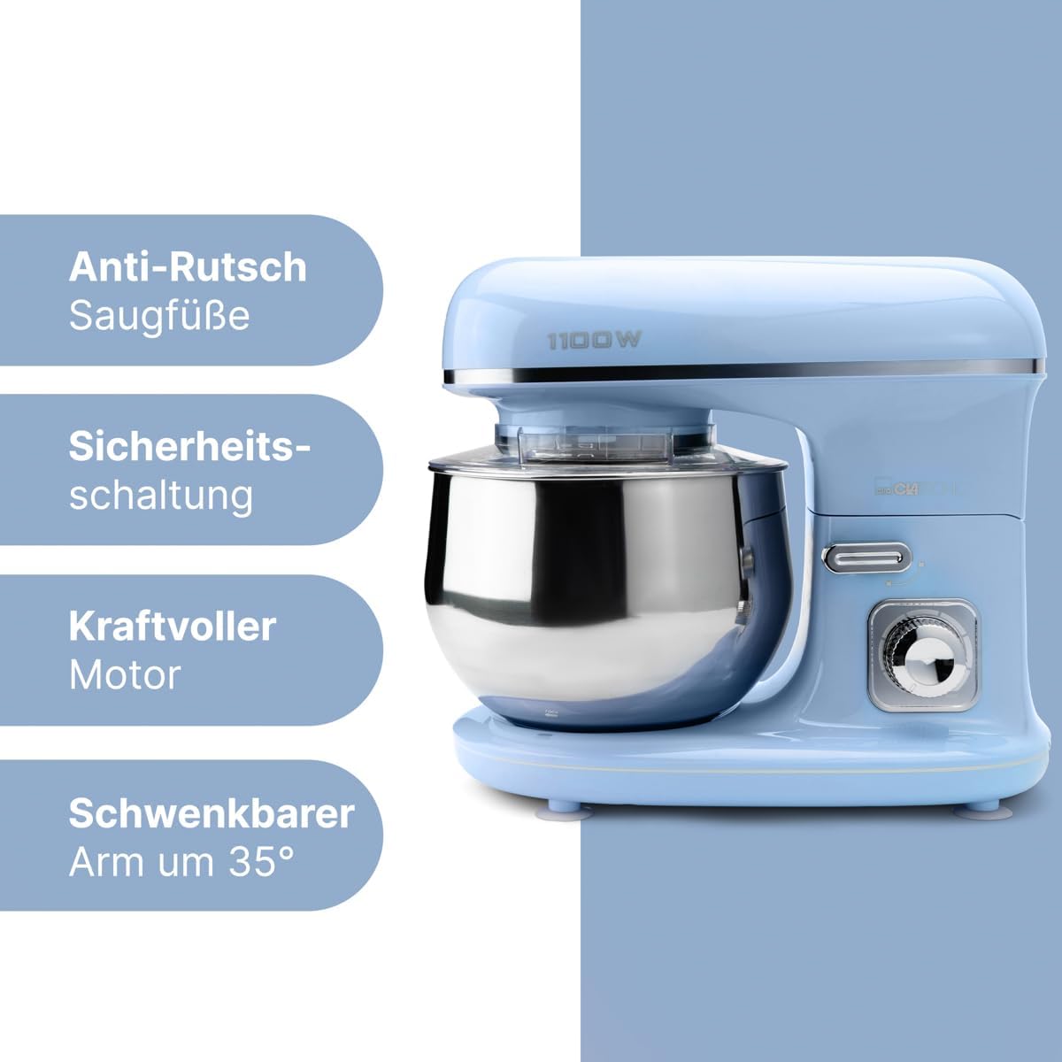 CLATHRONIC STAND MIXER KM3711 1100W - Medaid International
