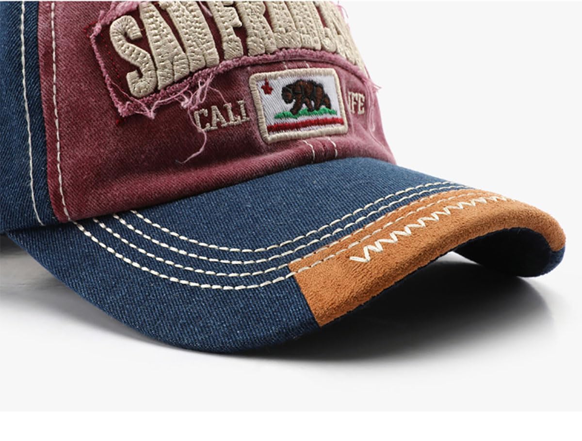 TERRIFI Embroidered Baseball Cap, Retro Distressed Baseball Cap, Suitable for Trucker Hiking Outdoor Sports Baseball Cap