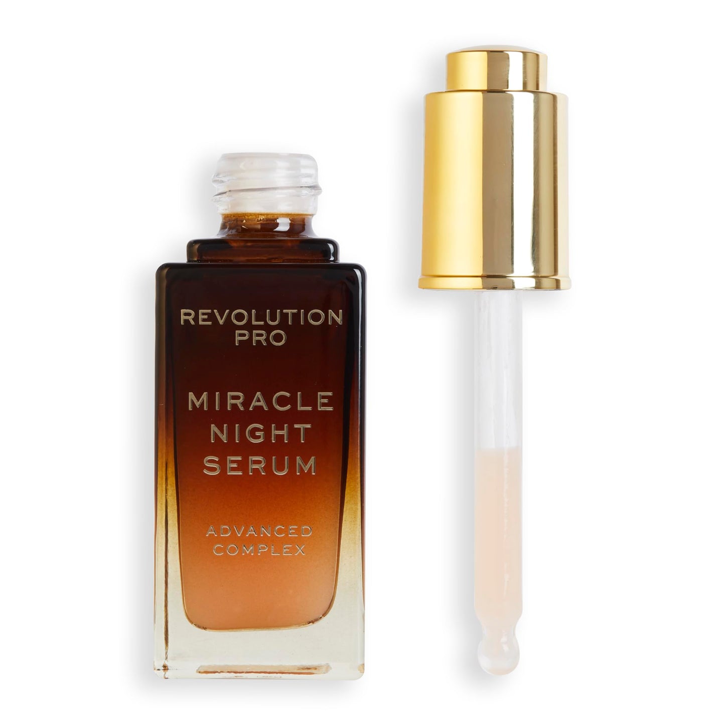 Revolution Pro Miracle Night Rescue Serum Advanced Complex, Overnight Face Serum, Smooths & Plumps Skin with Hyaluronic Acid & Peptides, 1 oz - Medaid International