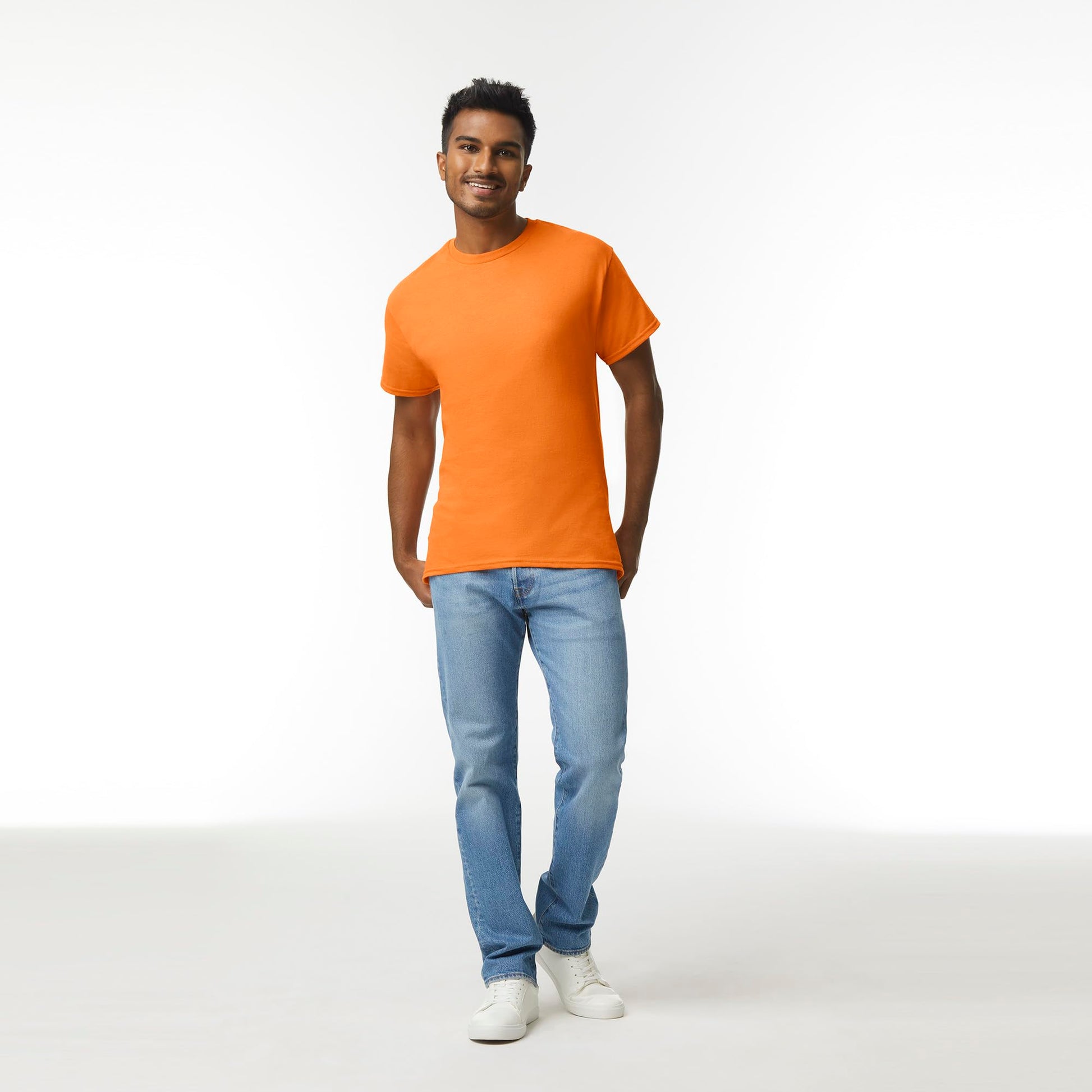 Gildan Adult Ultra Cotton T-Shirt, Style G2000, Multipack, Safety Orange (2-Pack), Large - Medaid International