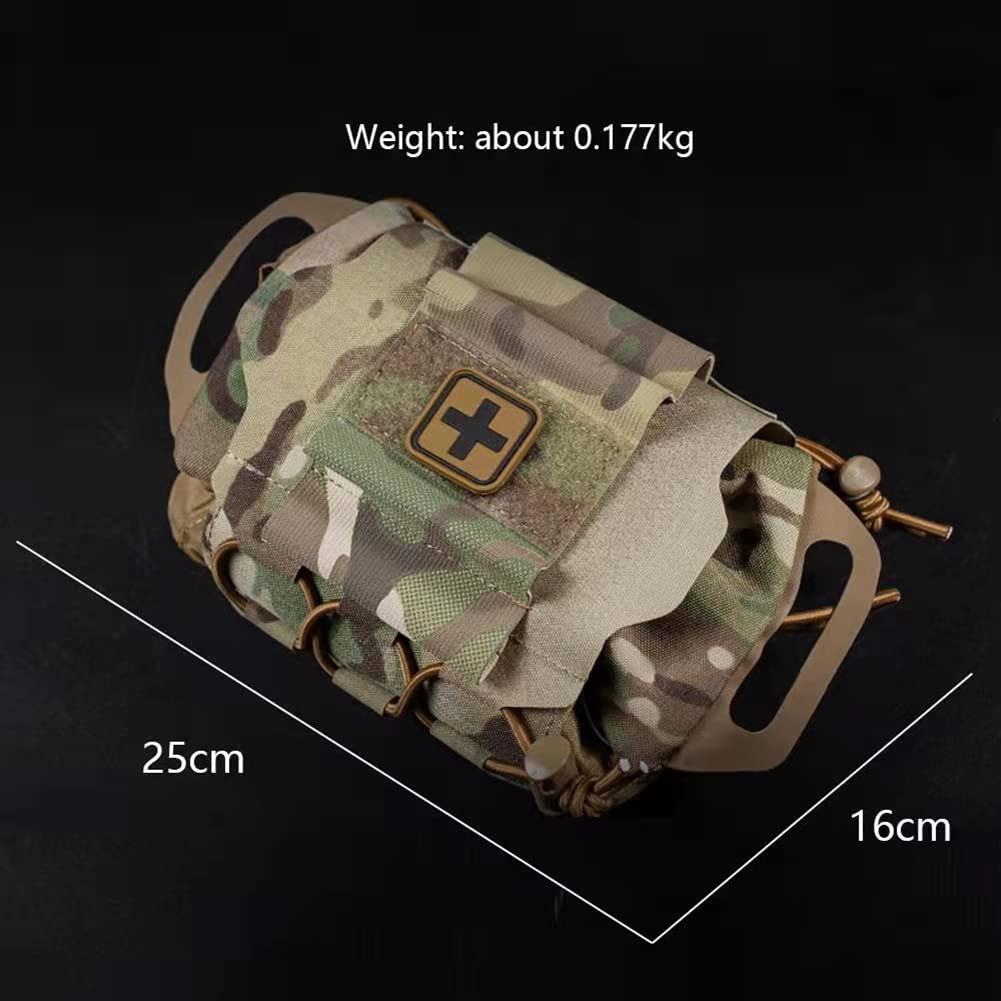Rapid Deployment IFAK Kits MOLLE Tactical Pouch Outdoor Survival Medical First-aid Kit Hunting Camping Hiking Emergency Tools (WG)