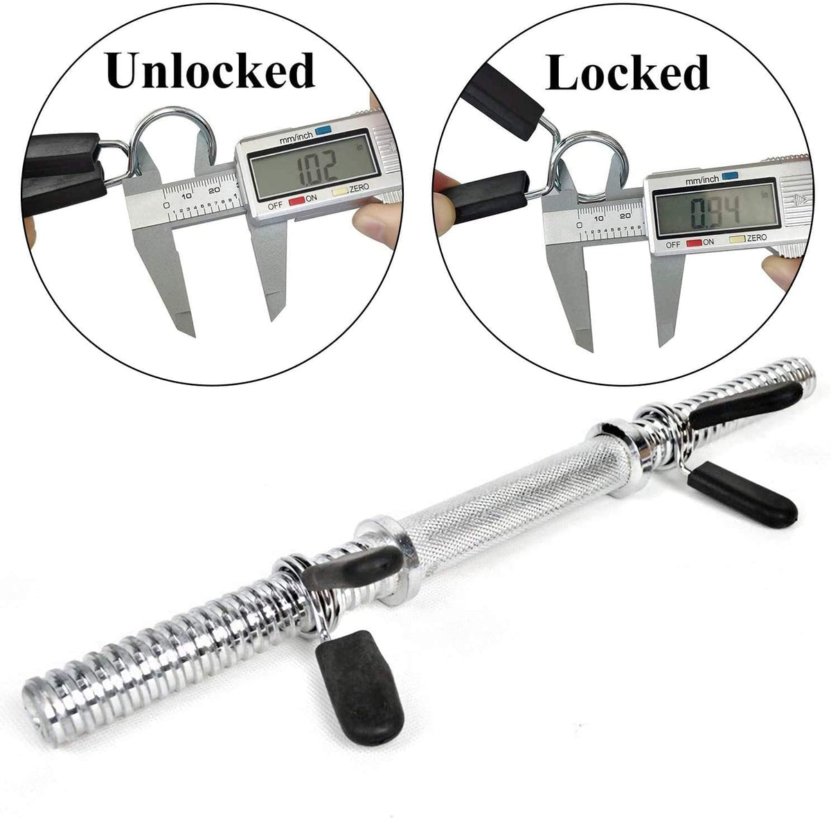 TERRIFI Barbell Clamps Set 6 Pcs,4 Pcs Barbell Clamps 1 Inch Quick Release Dumbbell Lock Clips with 2 Pcs Exercise Barbell Spring Clips, Weight Clips for Weightlifting, Workout, Strength Training