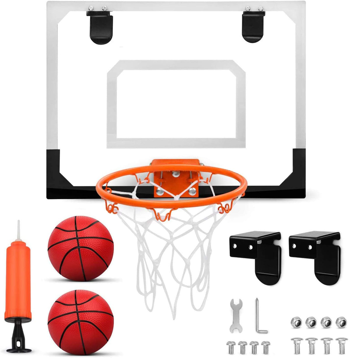 KASTWAVE Mini Basketball Hoop for Kids | Wall Mounted Basketball Hoop Includes Basketball and Net | Indoor Outdoor Sport Games for Boys Girls