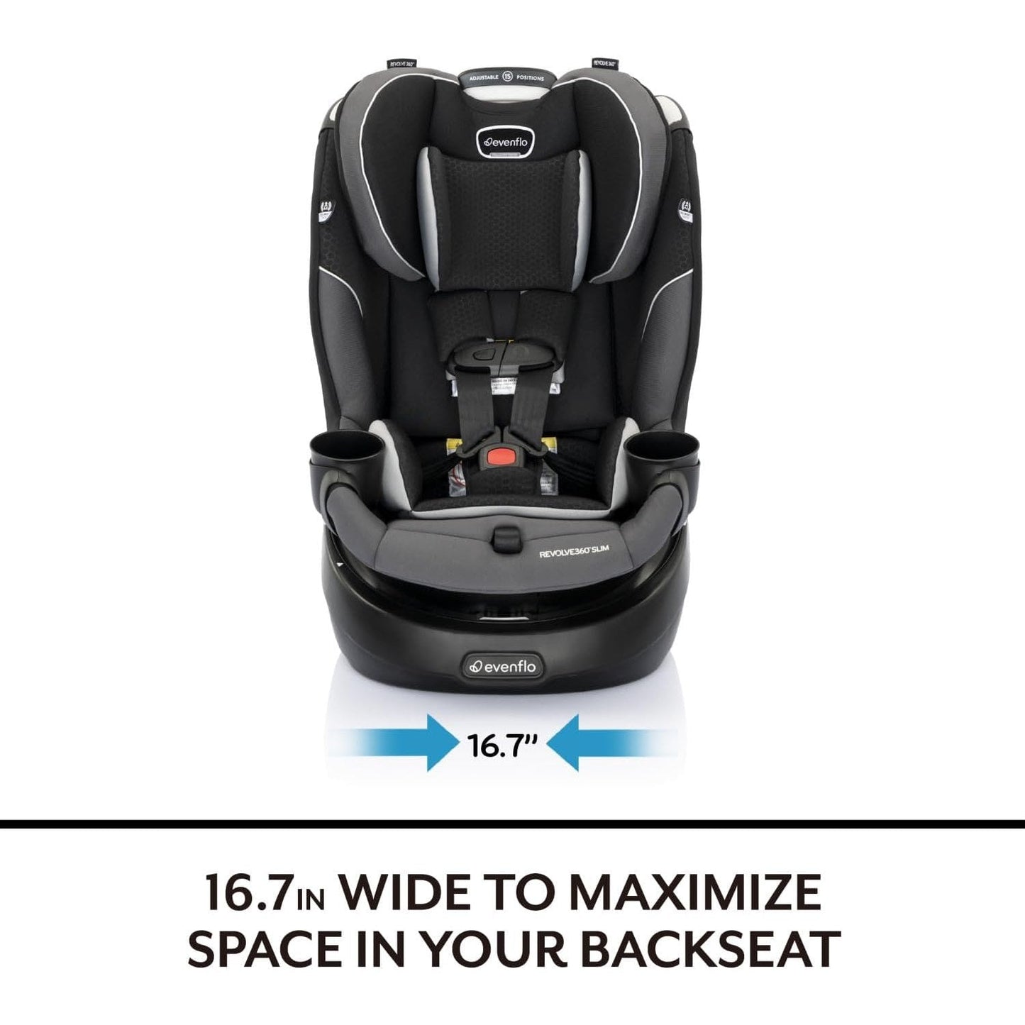 Evenflo® Revolve360™ Slim 2-in-1 Rotational Car Seat Canton Black