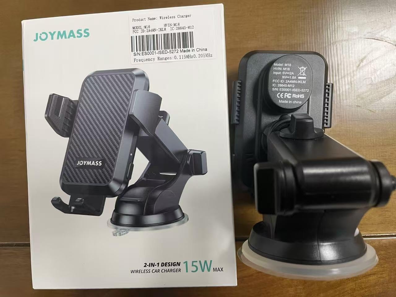 JOYMASS Wireless Car Charger, Phone Holders for Your Car, 15W Auto Clamping Phone Mount Car Accessories for iPhone 16 15 14 13 12 Mini Pro Max 11 XR XS, Samsung Galaxy S24 Ultra S23 S22+ Note 20, etc - Medaid International