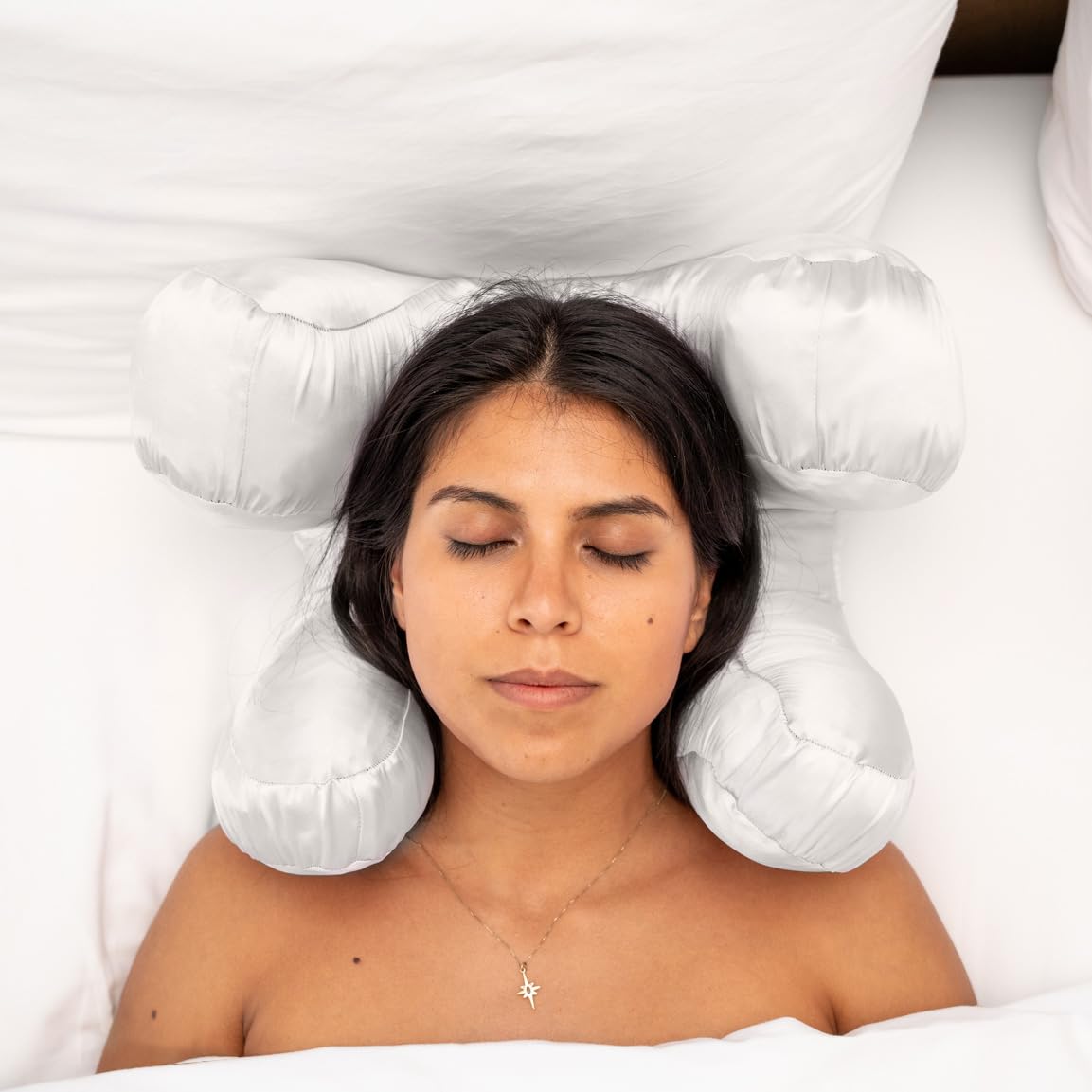 Flawless Face Pillow + Free White Satin Pillowcase! Beauty Sleep, Anti Wrinkles-Aging, Back Sleeping - Medaid International