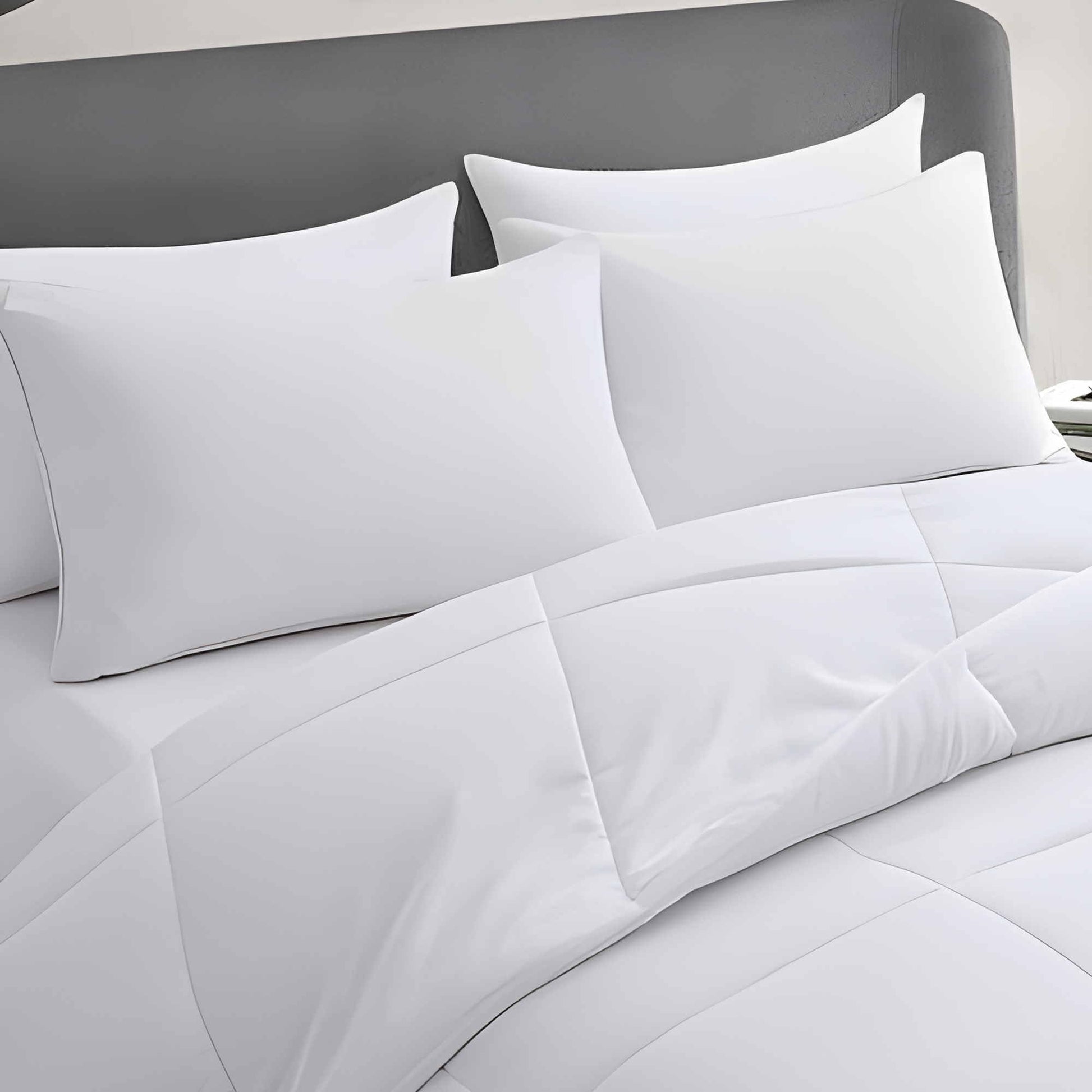 Ultra Thin Flat Soft Bed Pillows Standard Size Set of 2 Pack for Sleeping 20"x26", Hypoallergenic Skin Friendly Machine Washable - Medaid International