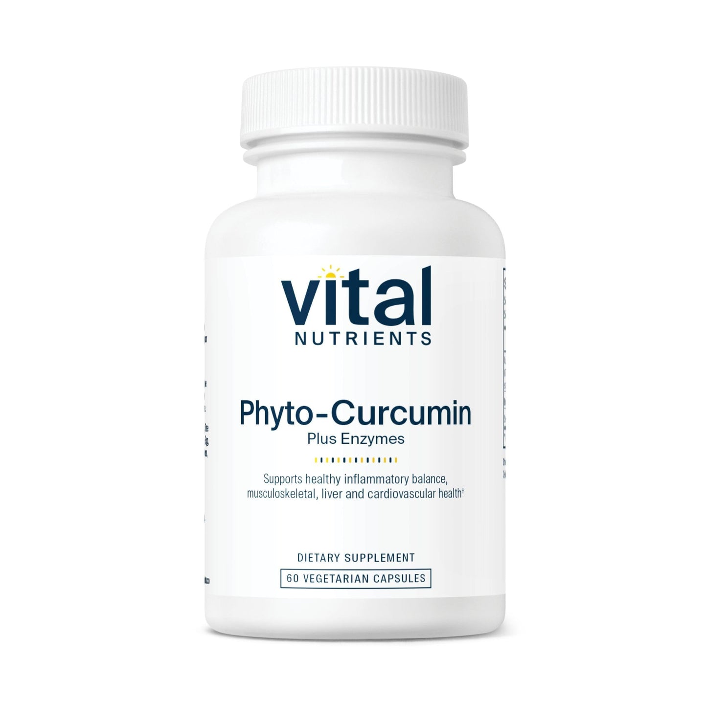 Vital Nutrients Phyto-Curcumin Plus Enzymes | Curcumin Supplements with Phytosome Extract | Support for Muscle, Bone, Liver, and Heart Health* | Gluten, Dairy, Soy Free | 60 Capsules - Medaid International