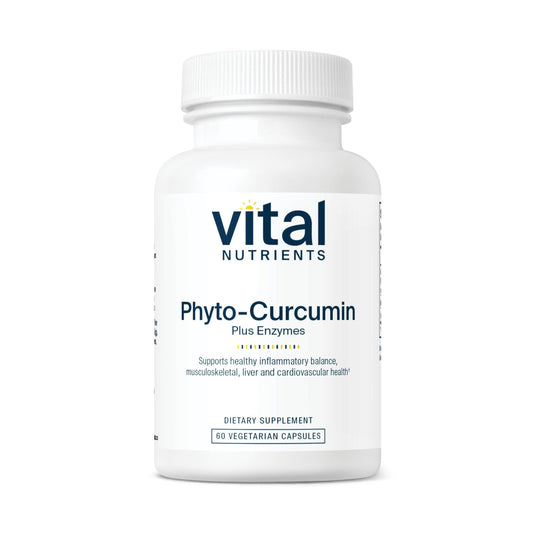 Vital Nutrients Phyto-Curcumin Plus Enzymes | Curcumin Supplements with Phytosome Extract | Support for Muscle, Bone, Liver, and Heart Health* | Gluten, Dairy, Soy Free | 60 Capsules - Medaid International