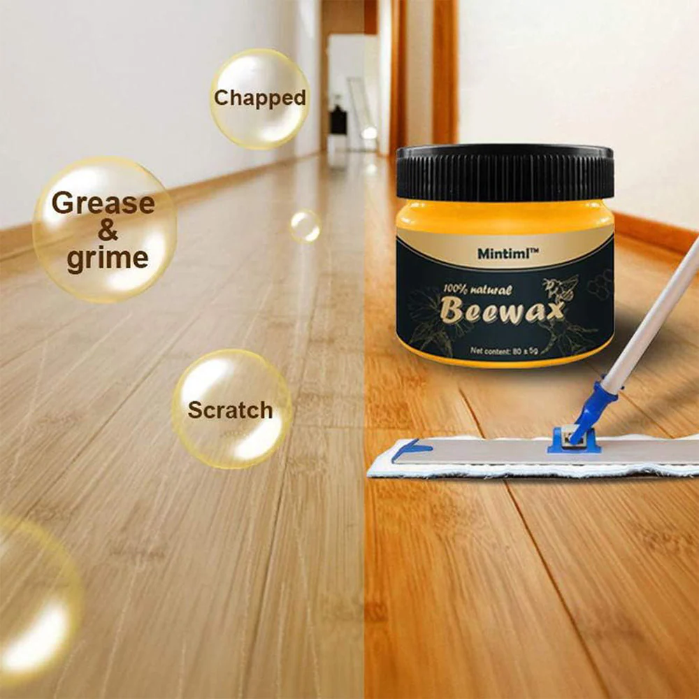 Floor Polishing Wood Care Beeswax Natural Polishing Wear-resistant Wax Detergent Sponge - Medaid International