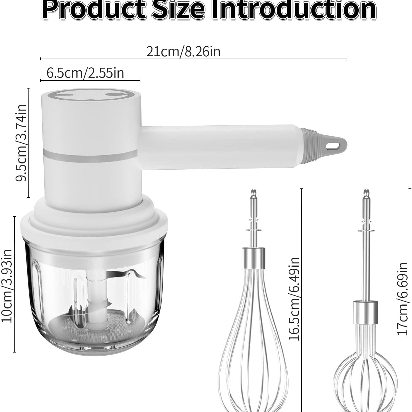 3 in1  Electric Food Chopper with 300ml Blender Bowl