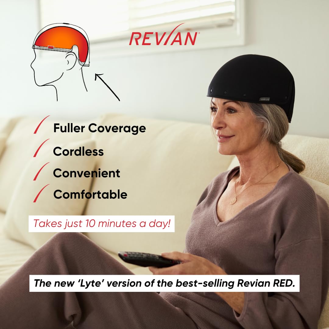 REVIAN Lyte Cap Hair Growth Device LED Wireless FDA Cleared Red Light Therapy, Hair Loss Treatment for Men + Women, Thinning, Regrowth & Alopecia - Medaid International
