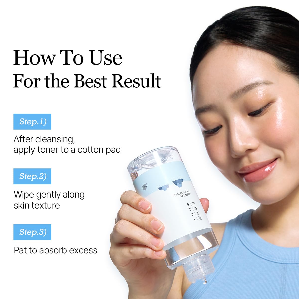 ROUND LAB 1025 Dokdo Toner 6.76 Fl Oz, Oil Control and Reduces Excess Sebum, Gentle Exfoliating Facial Toner, Deep Sea Water for Moisturization, Soft Finish Without Stickiness, Korean Skin Care - Medaid International