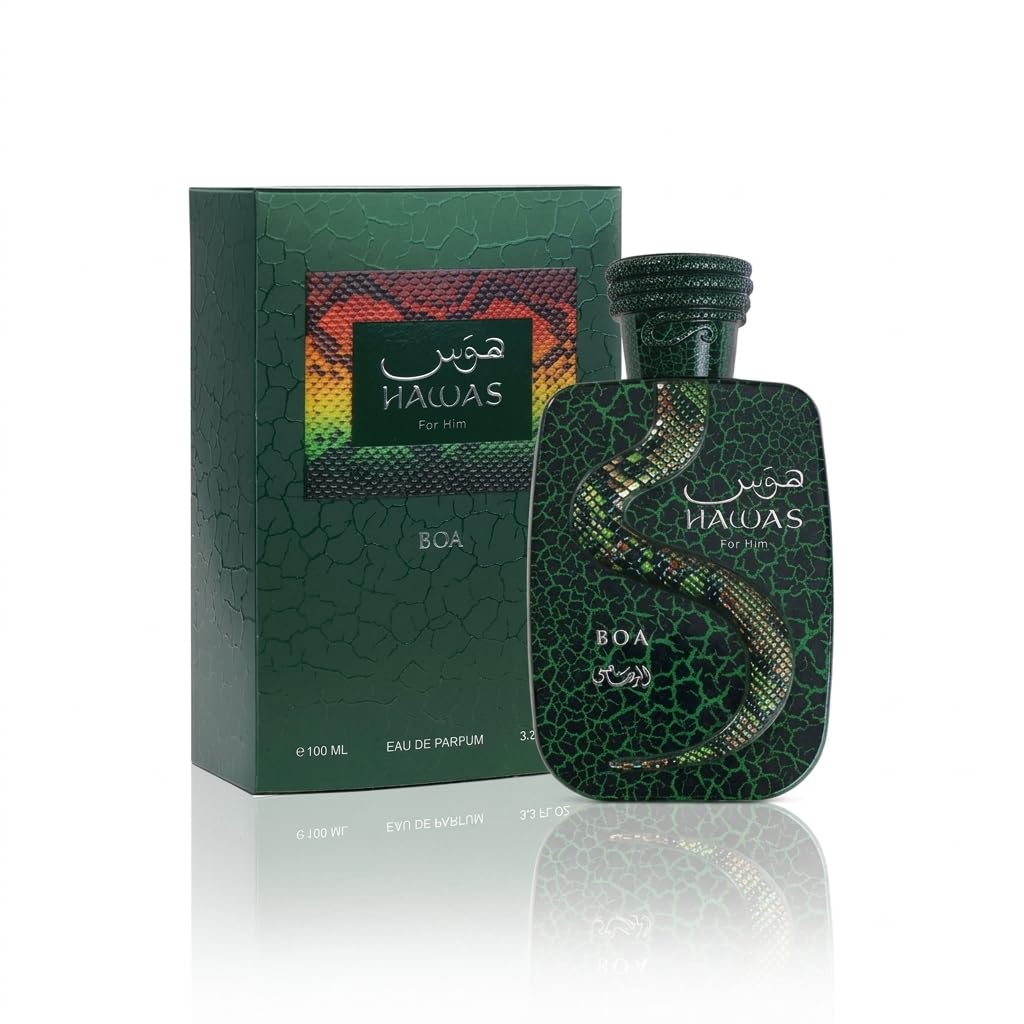 Rasasi Hawas For Men Eau De Parfum Spray 100ML (3.4 Oz) - Long Lasting Arabian Perfume, Premium Perfume Men, Ideal for Special Occasions & Daily Elegance, A Bold and Captivating Fragrance