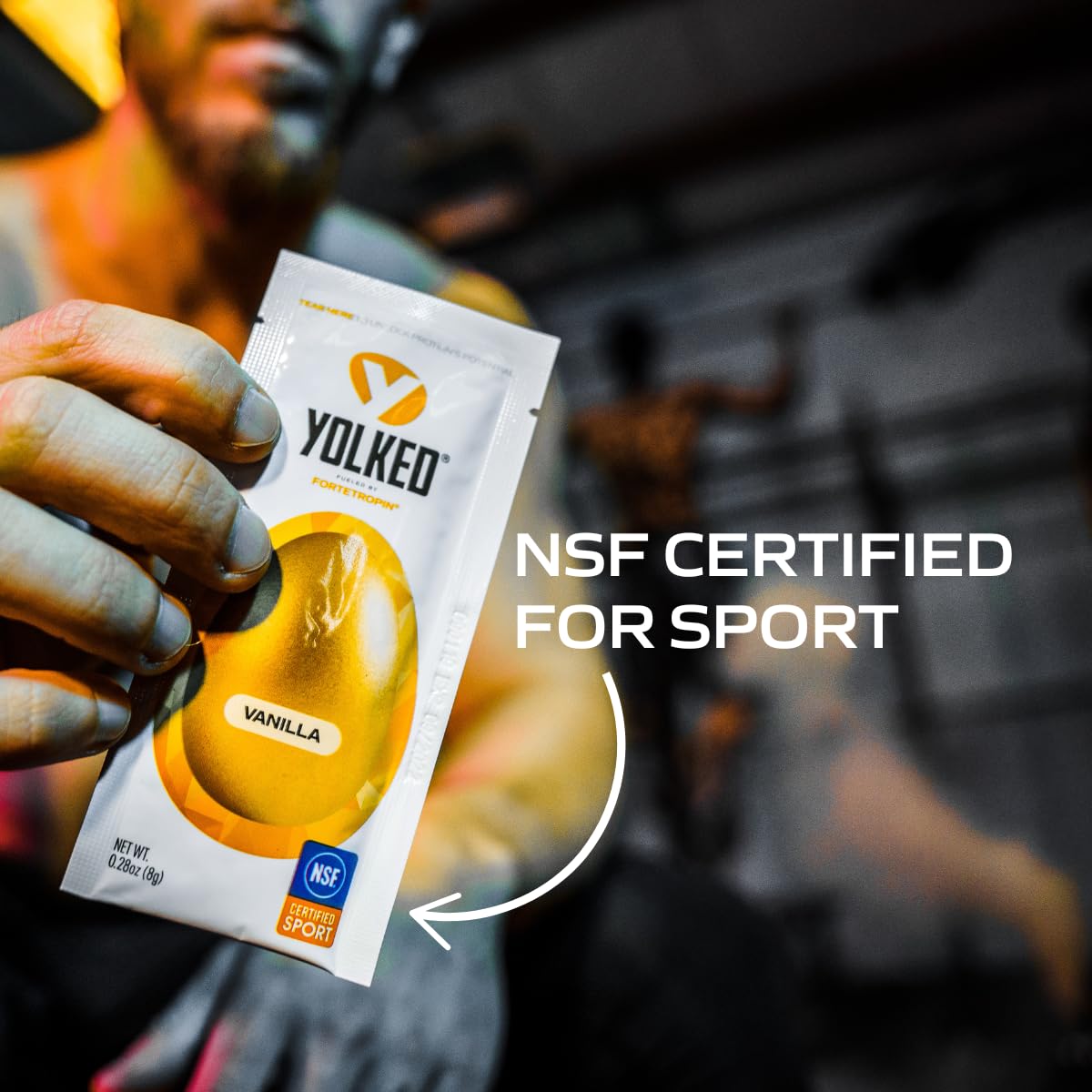 YOLKED - NSF-Certified Muscle Building Supplement - Help Increase Lean Muscle, Reduce Muscle Loss, and Improve Recovery with Fortetropin, 30 Servings - Medaid International