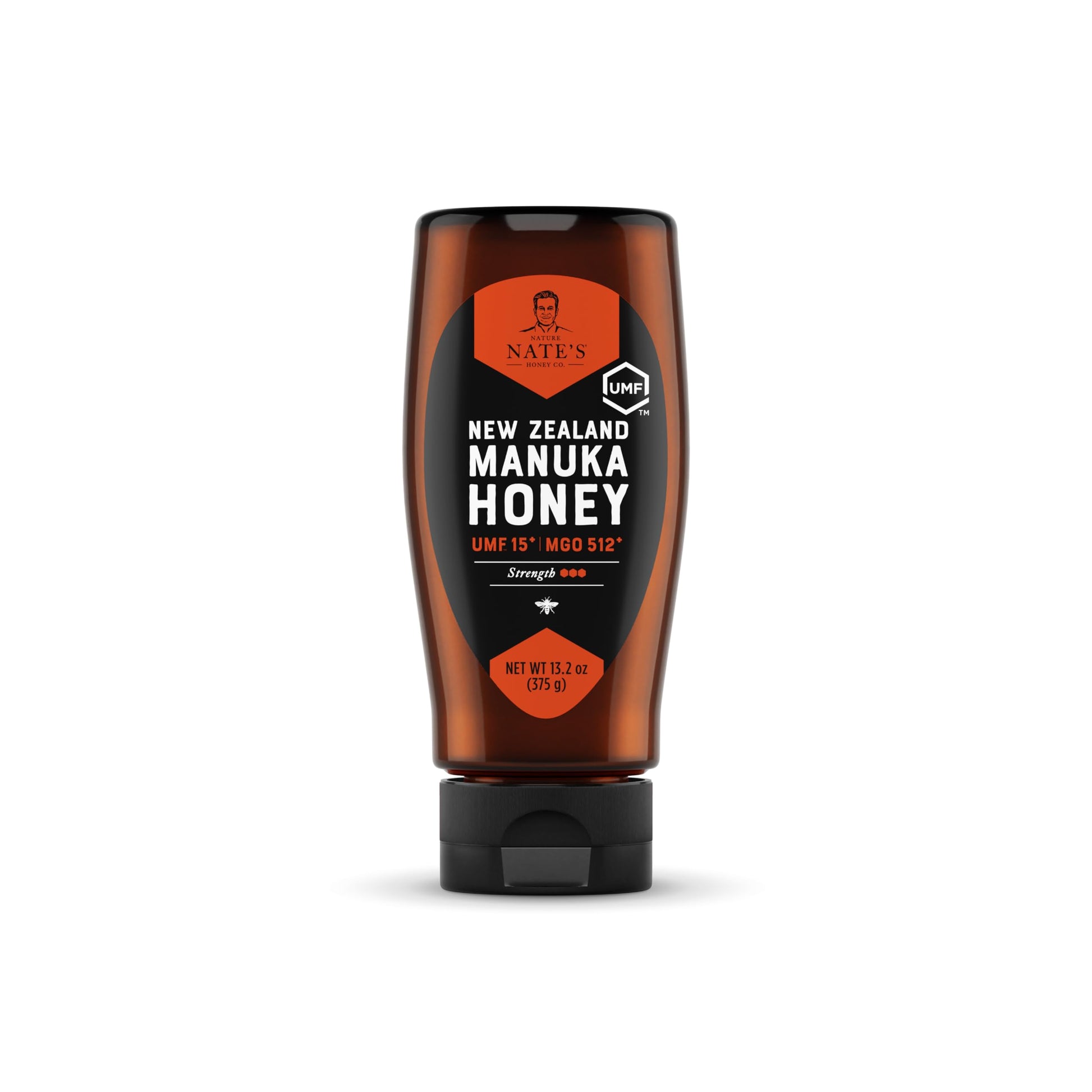Nate's Raw Manuka Honey New Zealand MGO 512+ | UMF Certified 15+ | 13.2 oz Squeeze Bottle - Medaid International