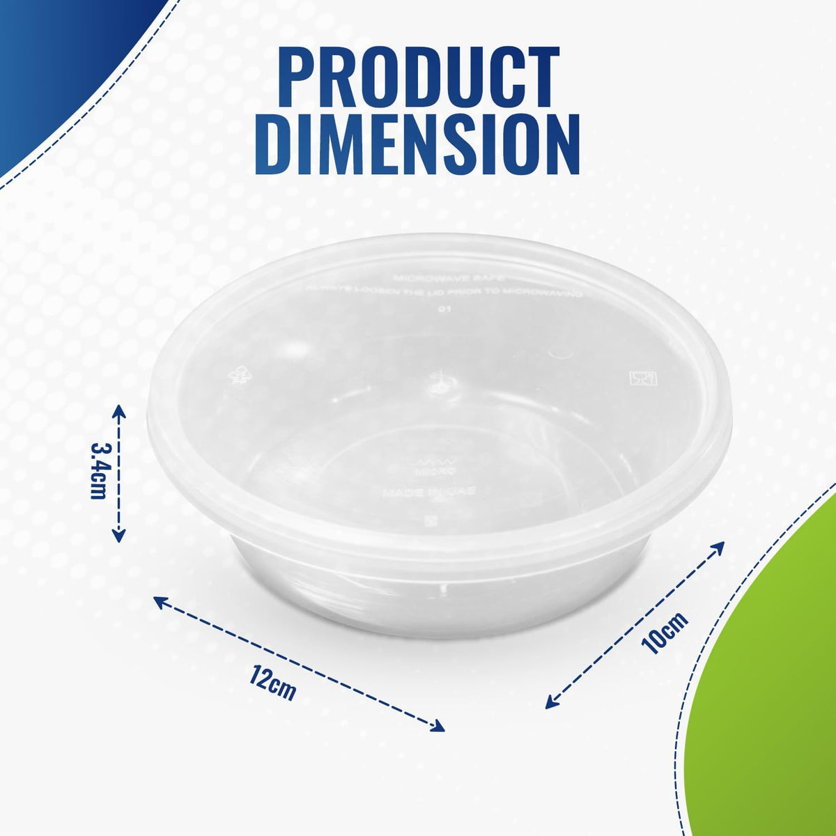SNH Packing 50 Pack Clear Round 225cc Microwavable Food Plastic Containers with Lids Transparent Plastic Meal Prep and Food Storage Bowls Reusable Disposable Lunch Box