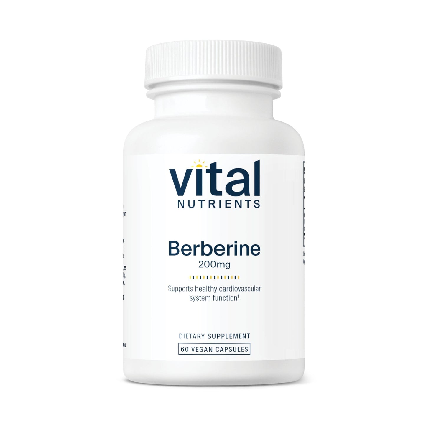 Vital Nutrients Berberine | Supports Healthy Bowel Function and Normal Triglyceride Levels | Vegan Supplement | Gluten, Dairy and Soy Free | 200 mg | 60 Capsules - Medaid International