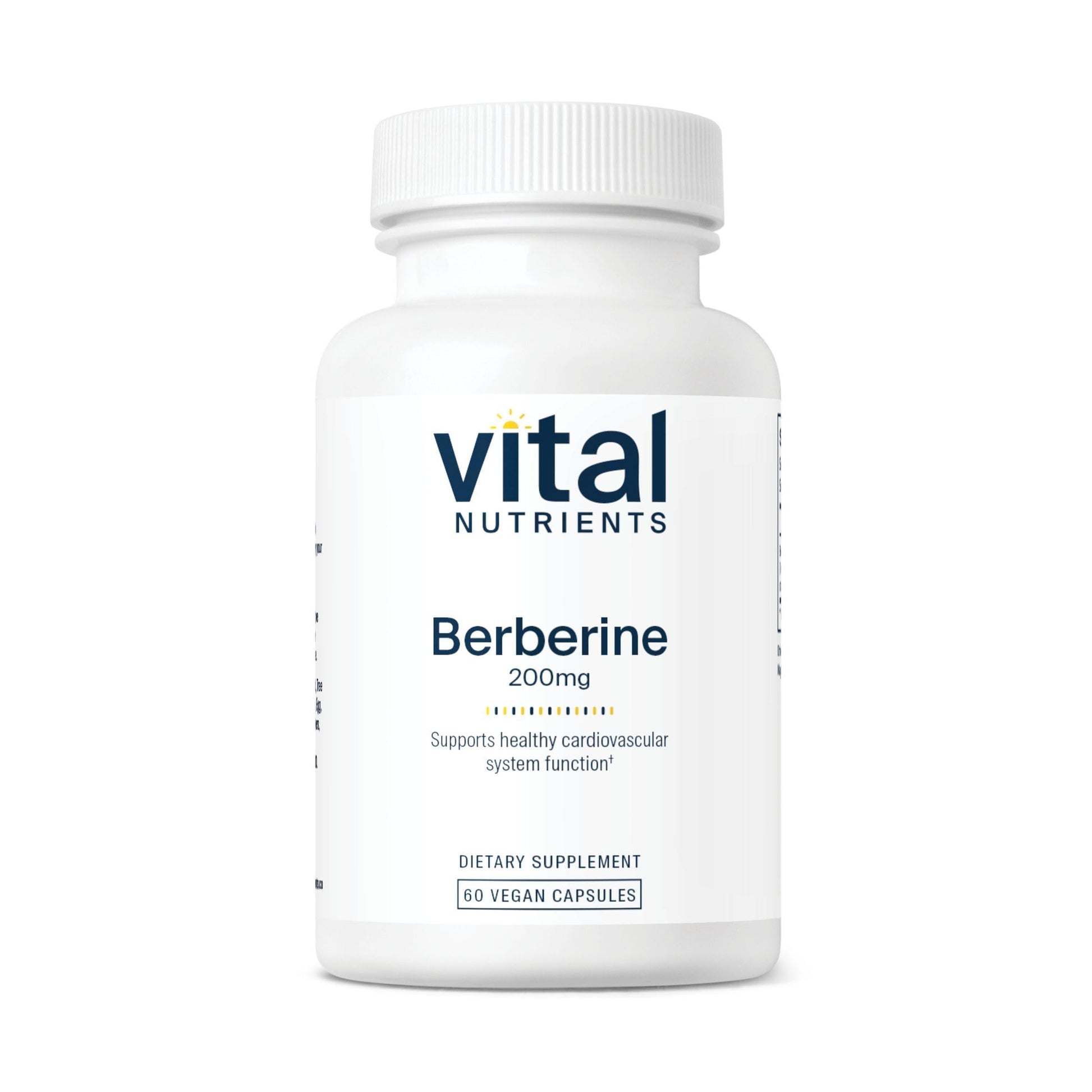 Vital Nutrients Berberine | Supports Healthy Bowel Function and Normal Triglyceride Levels | Vegan Supplement | Gluten, Dairy and Soy Free | 200 mg | 60 Capsules - Medaid International