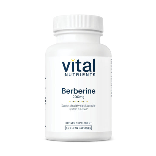 Vital Nutrients Berberine | Supports Healthy Bowel Function and Normal Triglyceride Levels | Vegan Supplement | Gluten, Dairy and Soy Free | 200 mg | 60 Capsules - Medaid International