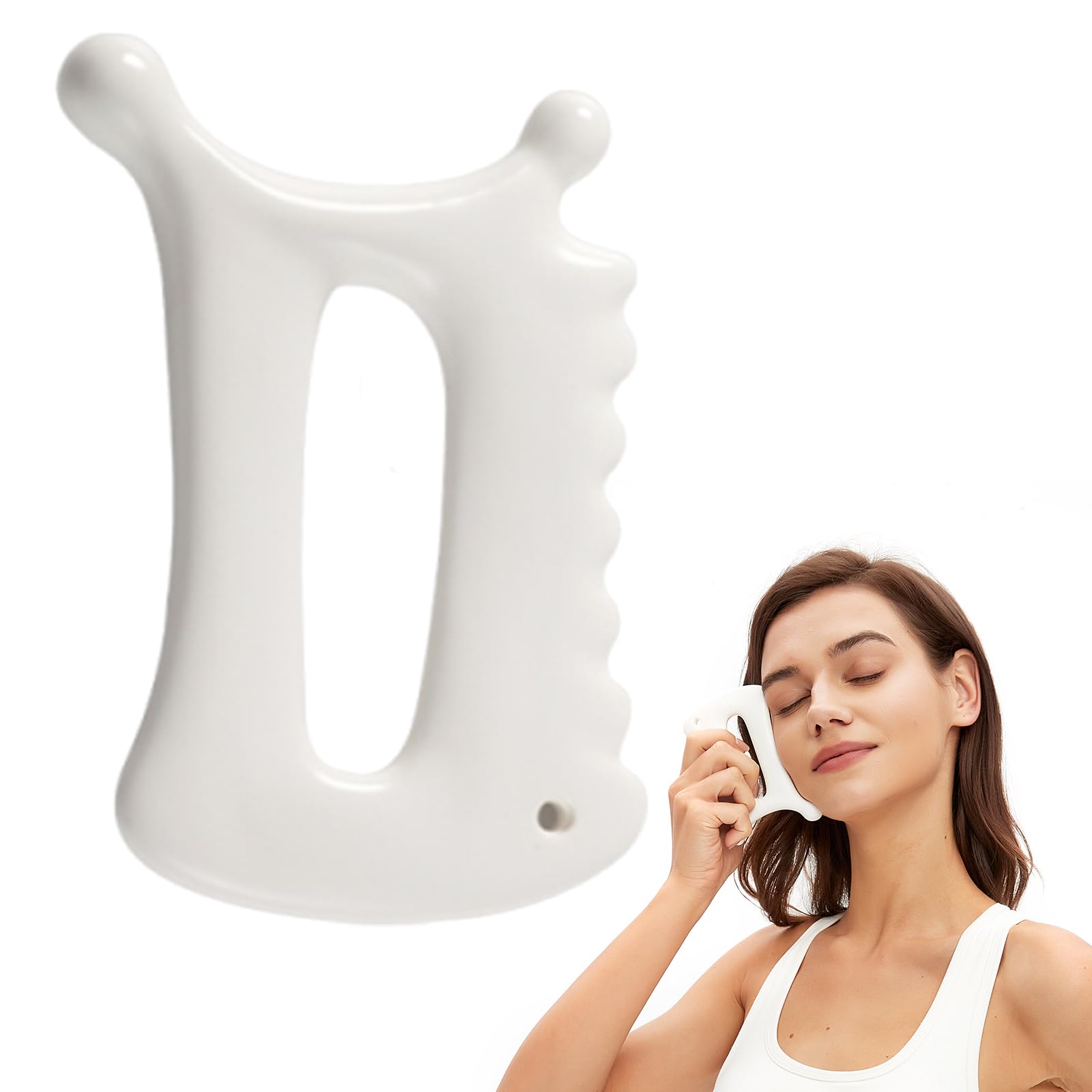 InfiniteRelax Advanced Ceramic Gua Sha Facial Tool, Skin Care for Women Men, Face Body Korean 괄사 Guasha Massage Tool Gift for Mom - Medaid International
