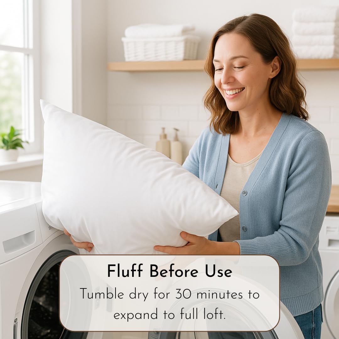 Little Sleepy Head Standard Pillows for Sleeping Standard Hotel Quality Pillows with Adjustable Loft & Down-Like Hypoallergenic Pillow Fill -20" x 26" - Set of 2 - Medaid International