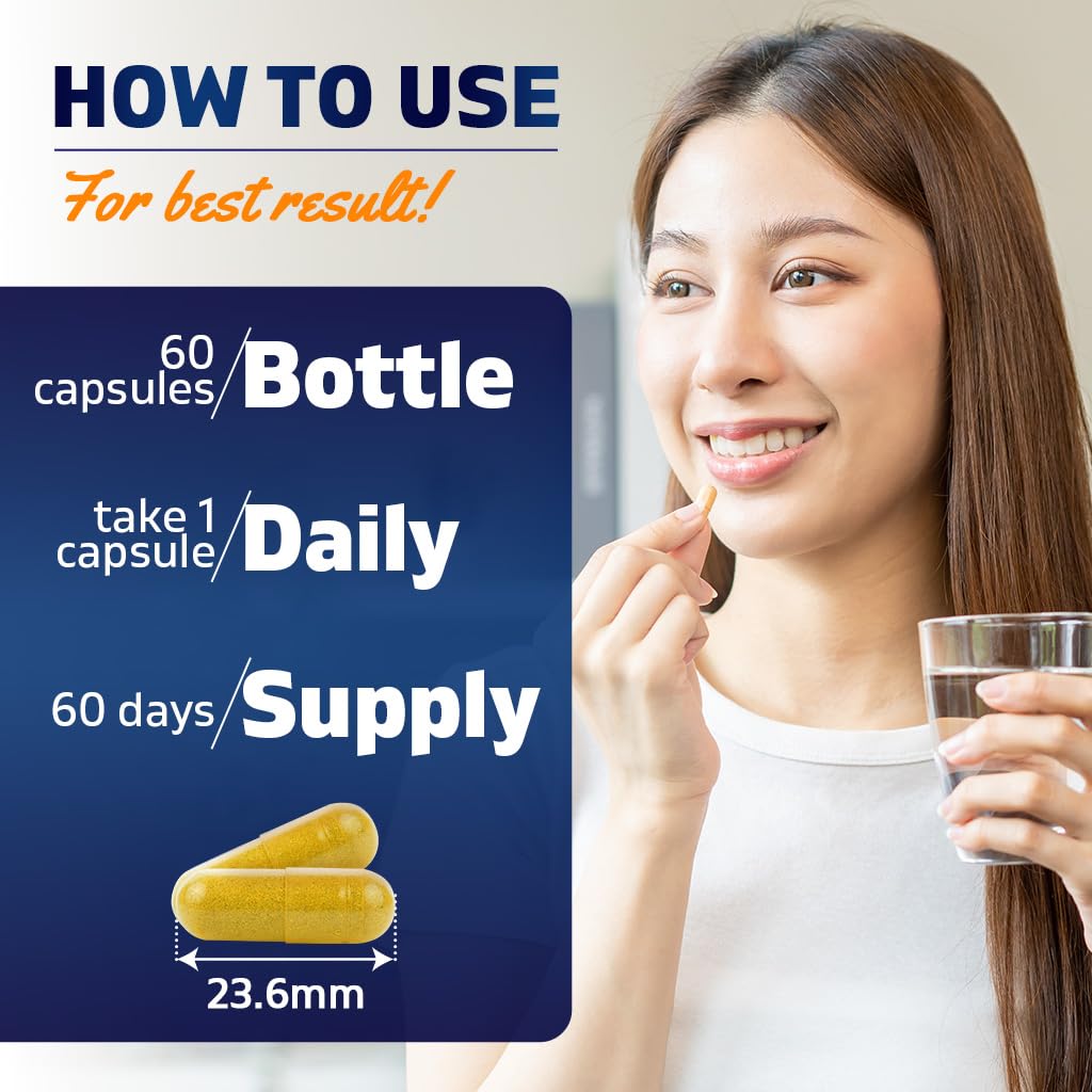 Vitamatic Berberine Supplement 500mg - 60 Vegetable Capsules - Made in The USA - Gluten Free - Non-GMO (1 Bottle) - Medaid International