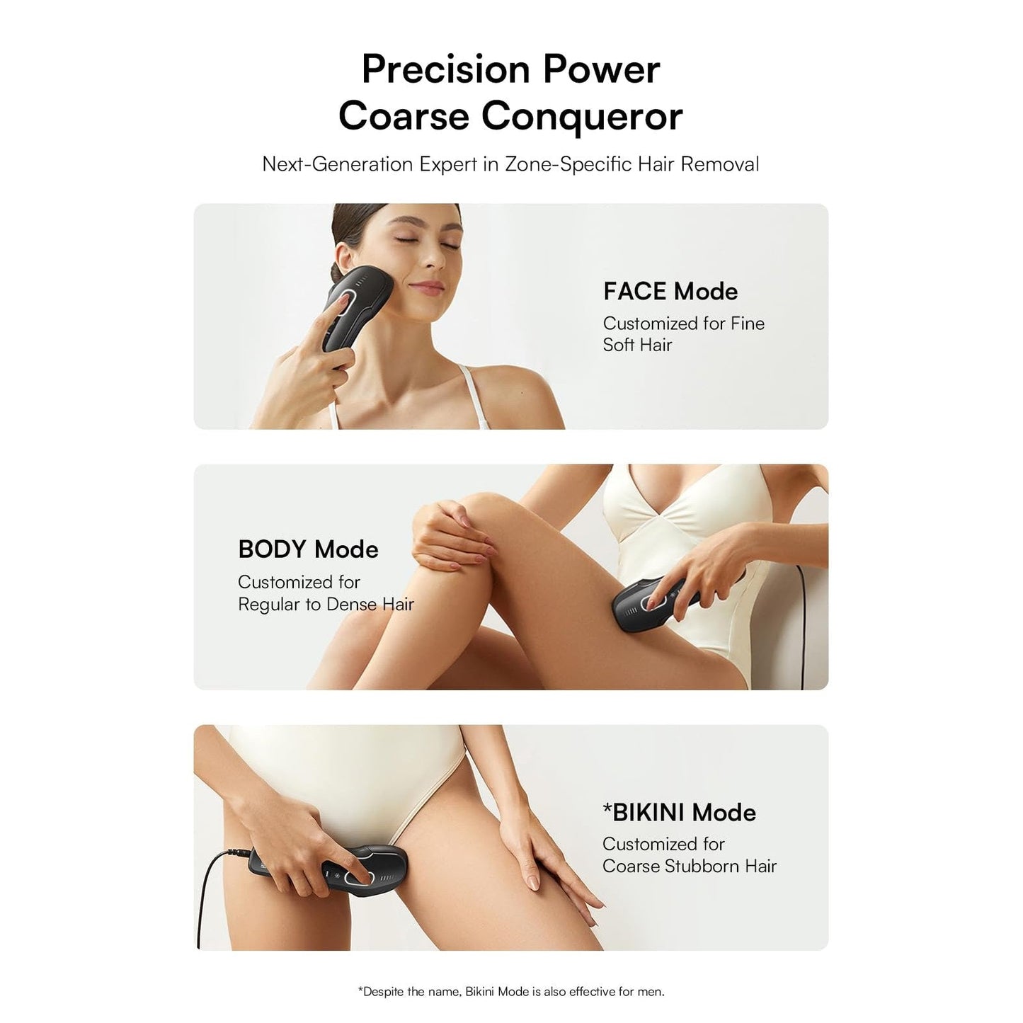 INIA Laser Hair Removal with Ice-Cooling Care for Women and Men, HAUTE Pro Painless at-Home IPL Hair Remover for Coarse Hair in Bikini All Body Areas, Latest Generation for Effective Results (Black) - Medaid International