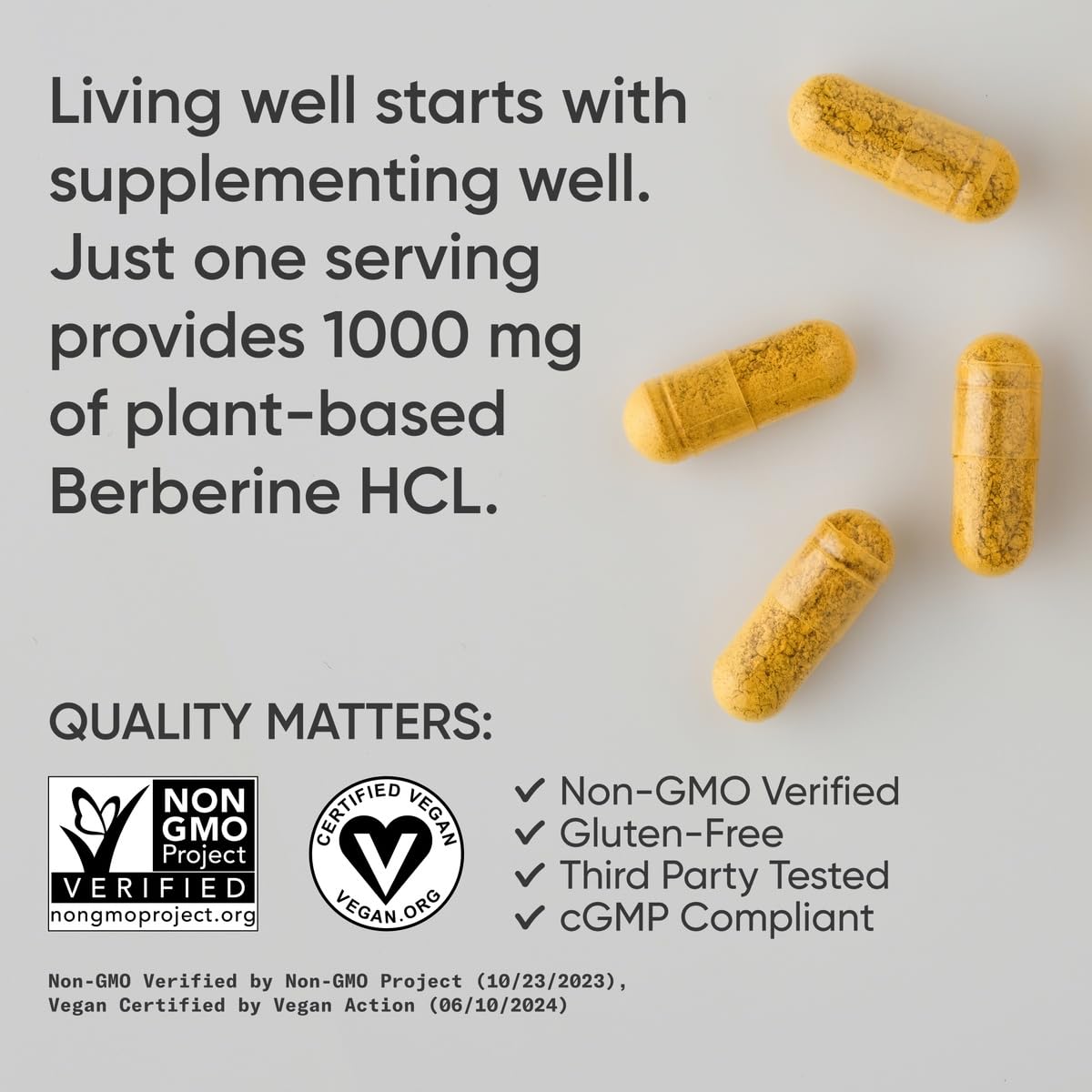 Sports Research Berberine - Herbal Ayurvedic Metabolic Health Support - 500mg - 120 Capsules - Vegan Certified, Gluten-Free, Non-GMO - Medaid International