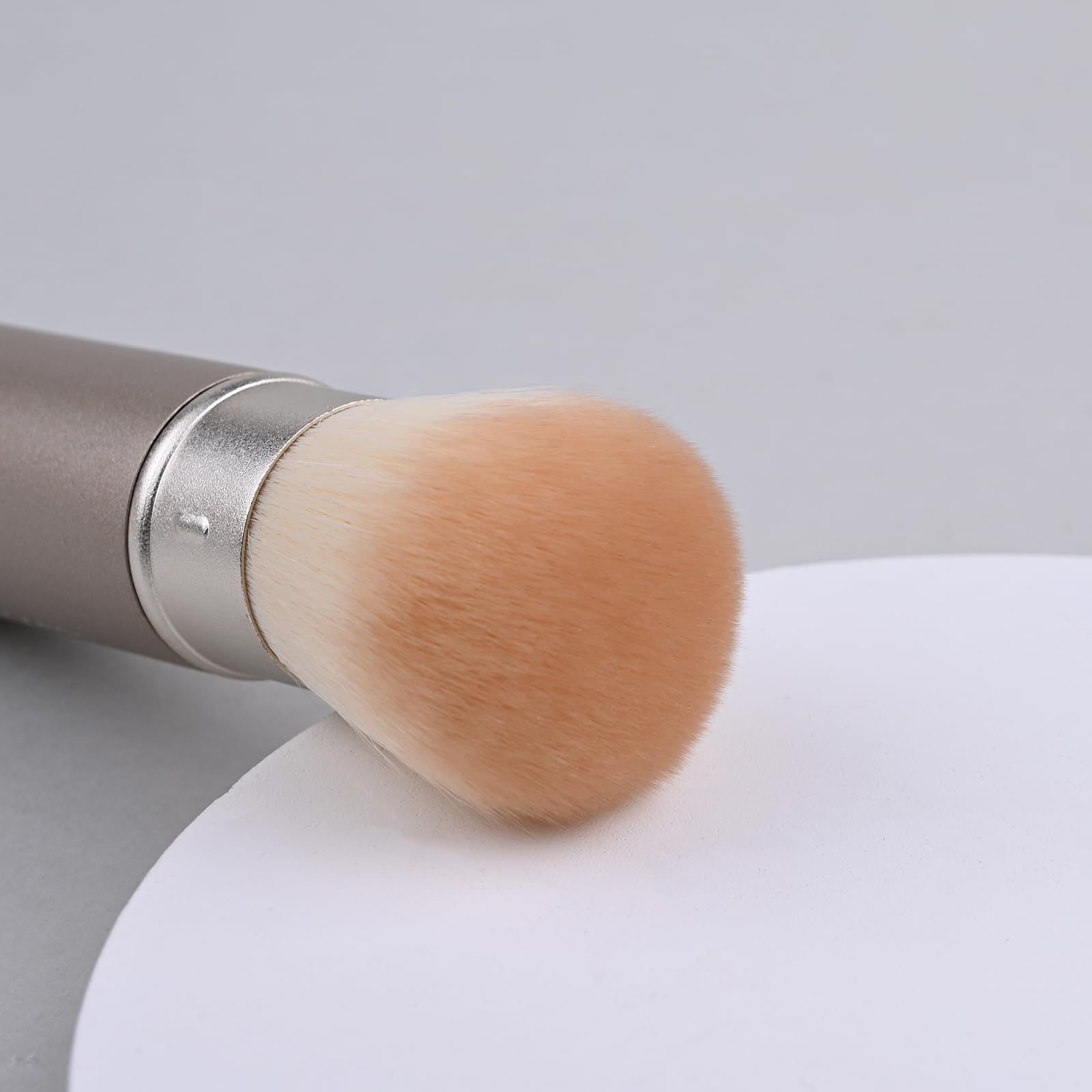 Retractable Kabuki Makeup Brush - Blender Brush for Powder, Cream, Liquid Foundation, Sunscreen, Blush Blending & Bronzer - Professional Make Up Brush - Full Face Makeup Brush - Vegan & Cruelty Free - Medaid International