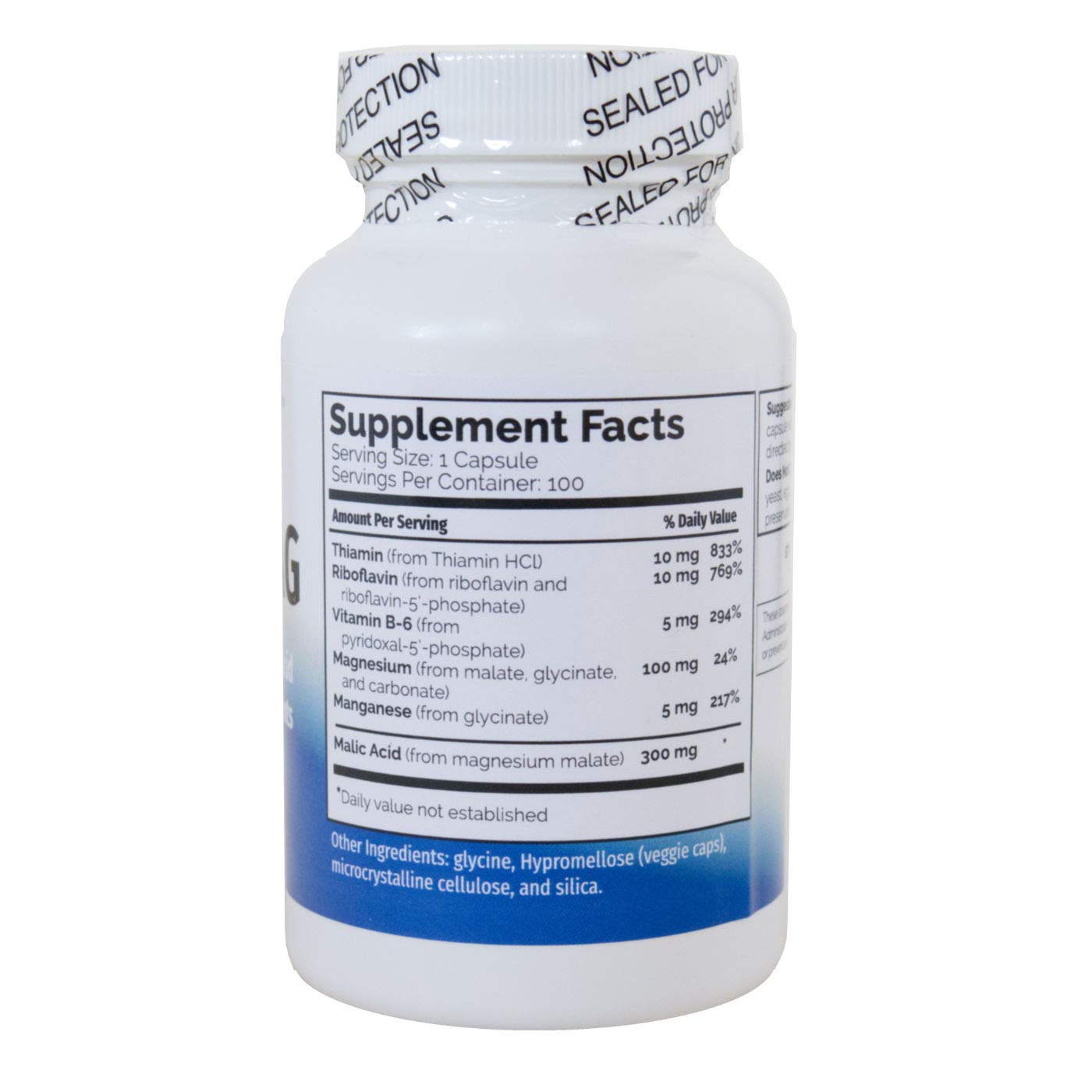 MYO-MAG – Magnesium Energy Enhancer (100 caps) – Synergistic Magnesium and Malic Acid Formula with Coenzyme B Vitamins (B1, B2, B6) – Supports Energy Production, Metabolism, Muscles, Enzyme Systems - Medaid International
