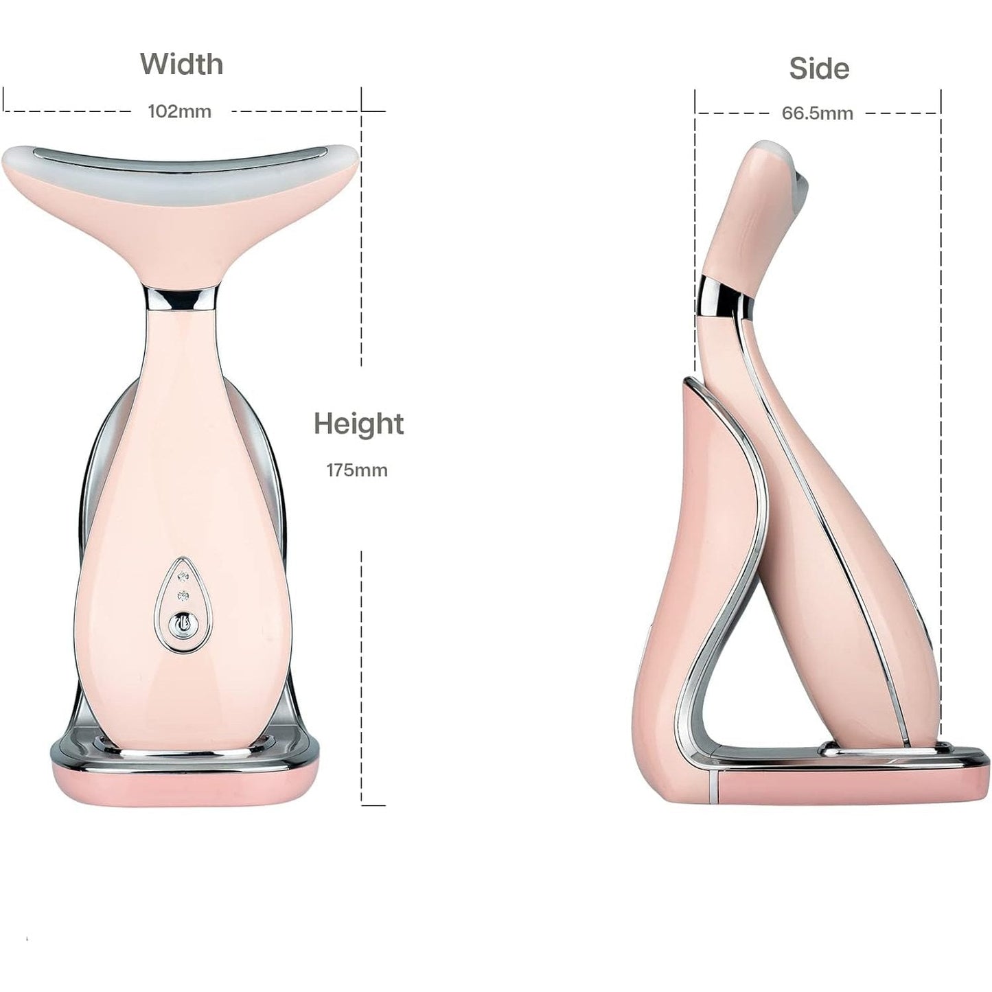VRAIKO Lily Neck Face Massager, Face Sculpting Tool, Skin Rejuvenation Device with Thermal, Triple Action LED and Vibration, for Anti-Aging, Lifting and Tightening Sagging Skin (Pink) - Medaid International