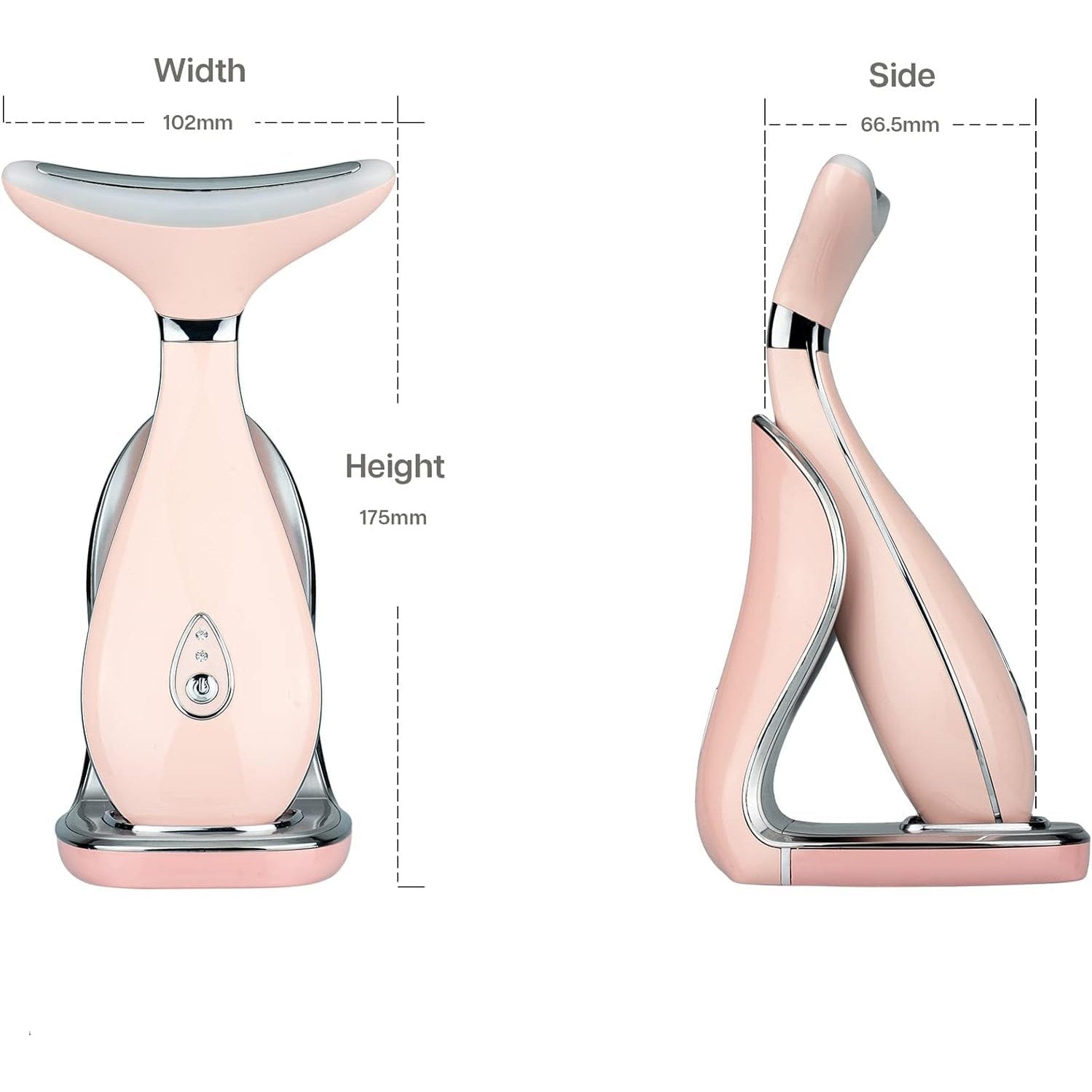 VRAIKO Lily Neck Face Massager, Face Sculpting Tool, Skin Rejuvenation Device with Thermal, Triple Action LED and Vibration, for Anti-Aging, Lifting and Tightening Sagging Skin (Pink) - Medaid International