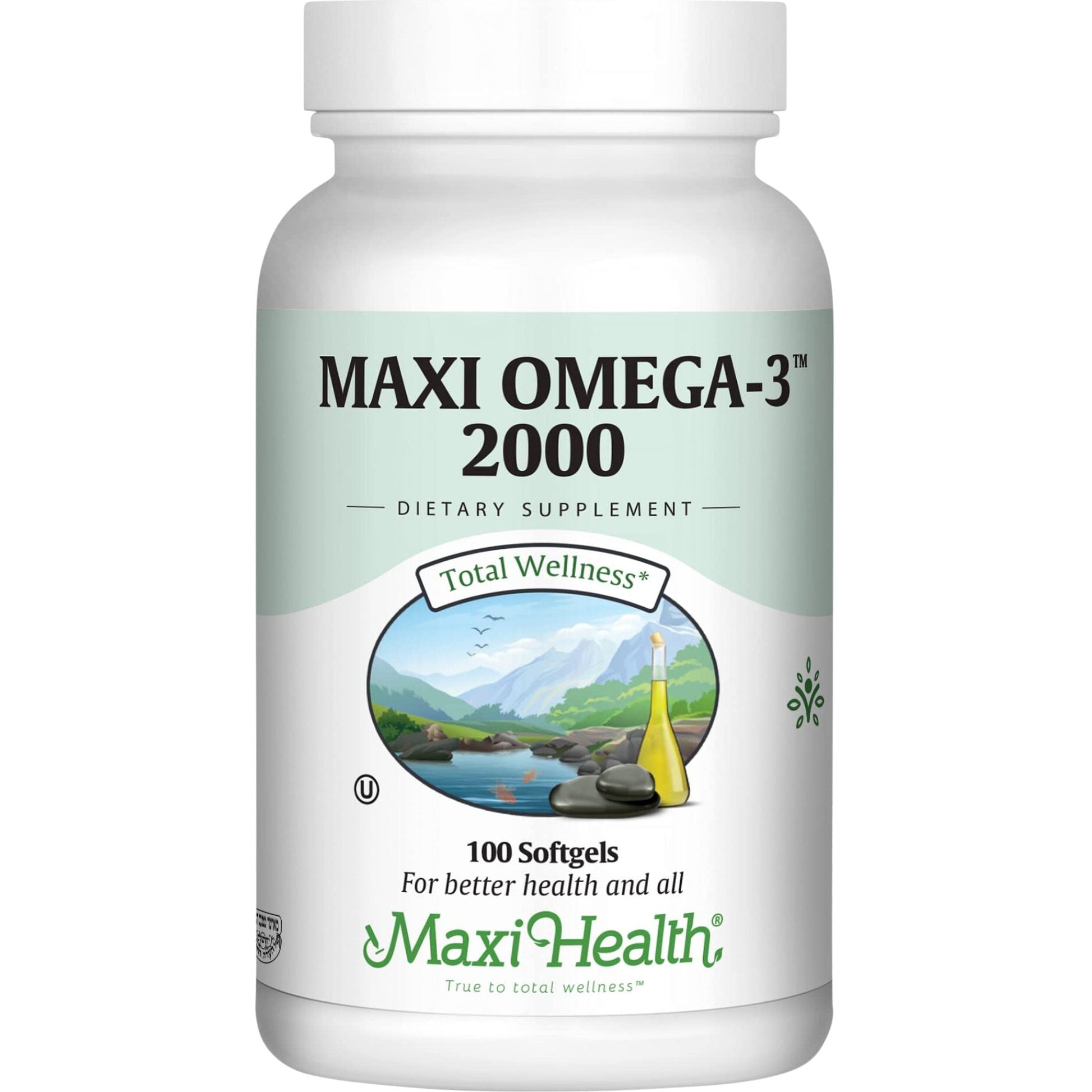Maxi Health Omega 3 Fish Oil 2000mg – Fish Oil Omega 3 Supplements with No Fishy Aftertaste – Triple Strength EPA DHA – Kosher Omega3 Supplement to Help Support Overall Wellness (100 Softgels) - Medaid International