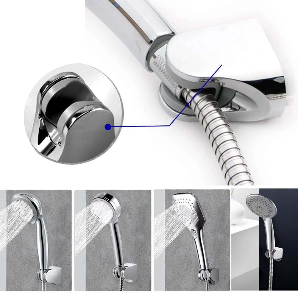 JOMOO Shower Head Holder, Adjustable Shower Head Holder Shower Mounting Brackets Handheld Shower Wand Bracket Shower Wall Mount Holder Chrome Finish