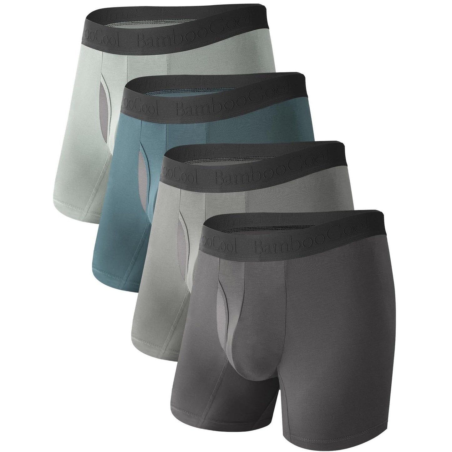 BAMBOO COOL Men's Ultra Breathable Underwear Mesh Boxer Briefs with Lightwight Wasitband,No Ride Up,Multipack - Medaid International