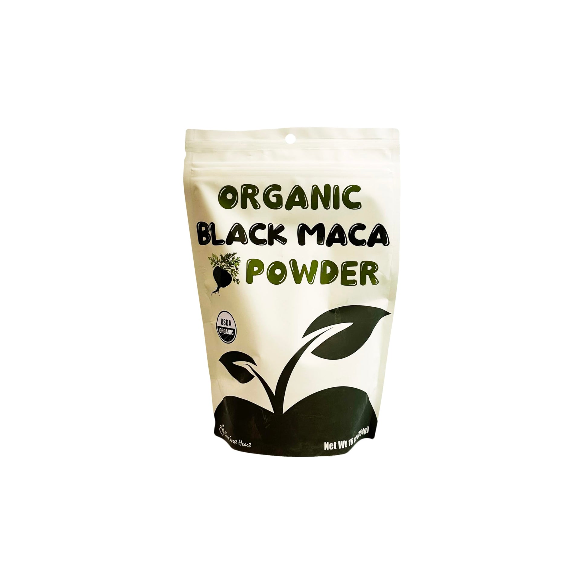 Cherie Sweet Heart's Organic Black Maca Powder, 1 lb, Raw, Gluten Free & Non GMO - Medaid International