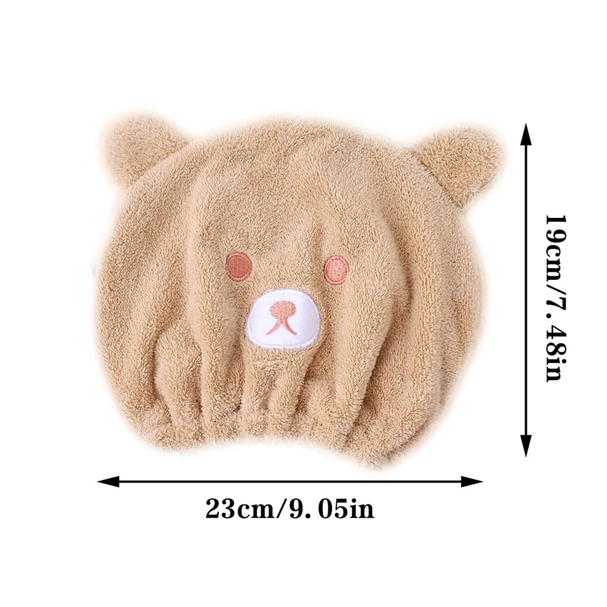 TERRIFI Kid's Hair Drying Wrap Hat, 2 Pcs Cute Absorbent Soft Microfiber Quick Dry Hair Turban Towels for Girls Kids, Quick Drying Bath Cap