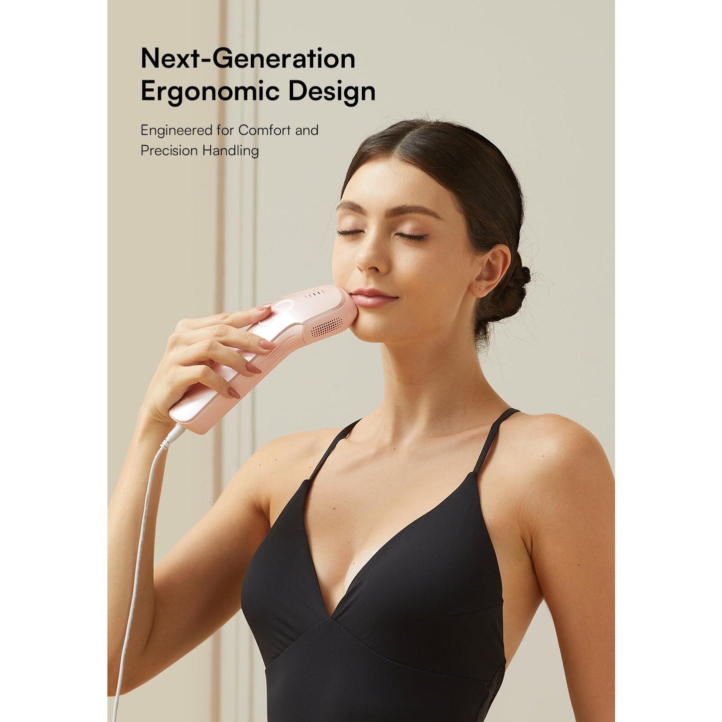 INIA Laser Hair Removal with Ice-Cooling Care for Women and Men, HAUTE Pro Painless at-Home IPL Hair Remover for Coarse Hair in Bikini All Body Areas, Latest Generation for Effective Results (Pink) - Medaid International