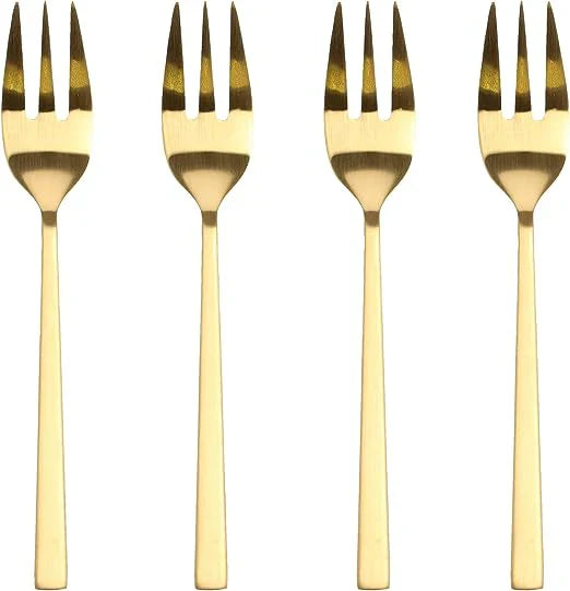 Bitz Living Cake Cutlery Fork Length 14.4cm 4Pcs Brass