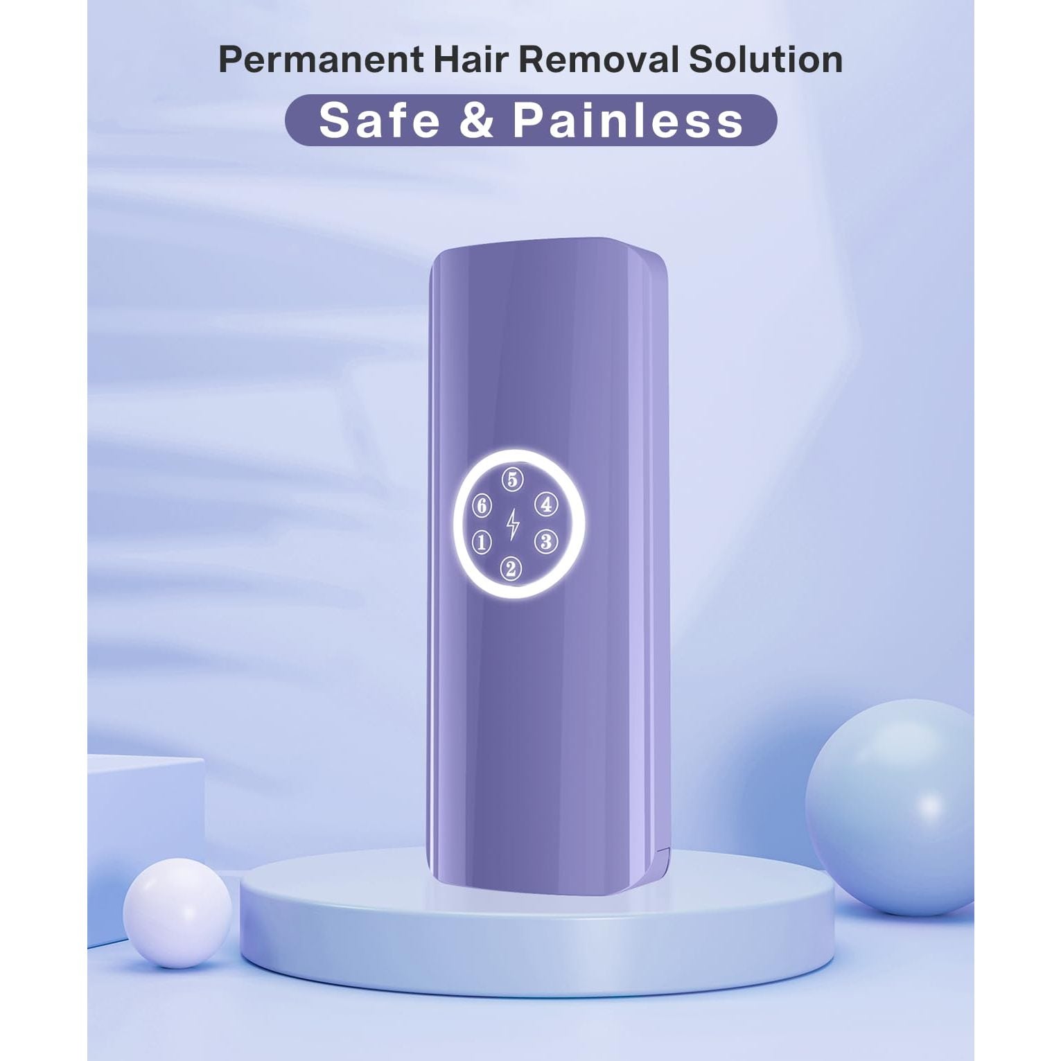 Laser Hair Removal for Women and Men, IPL Hair Remover Device Permanent for Face Body and Bikini, at-Home Laser Hair Removal Device is Safe Effective, Nearly Painless & Long-Lasting Results - Medaid International