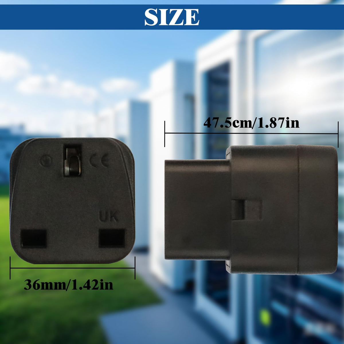 KASTWAVE Black 2 Pack C14 to UK Outlet Socket, IEC 60320 Plug - IEC 320 C14 Male to UK Plug C13 Socket Conversion Adapter