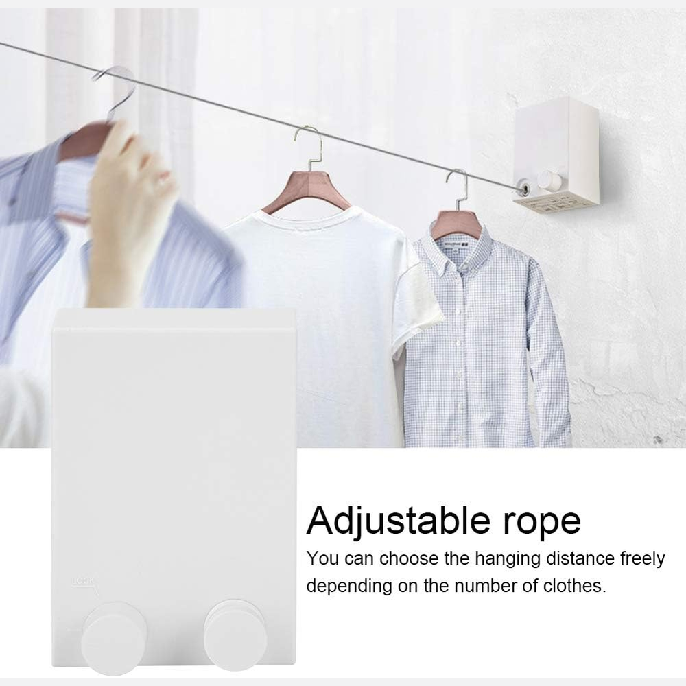 Retractable Clothesline - Clothes Drying Rope Adjustable