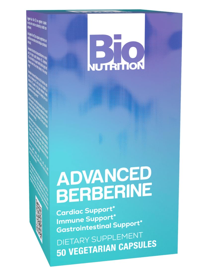 Bio Nutrition Advanced Berberine 50 Vegetarian Capsules | 1,200 Milligram Berberine | Immune System | Healthy GI - Medaid International