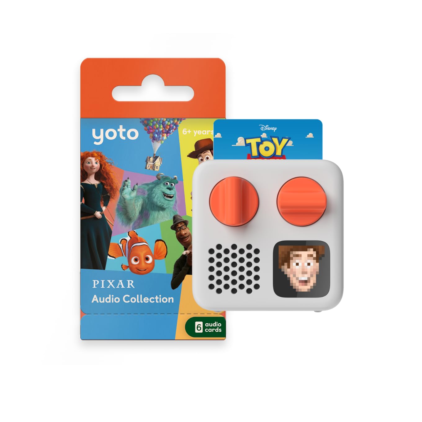 Yoto Mini (2024 Edition) + Disney Pixar Bundle – Kids Screen-Free Bluetooth Audio Player, All-in-1 Travel Device for Stories Music Podcast Radio White Noise, Use as Speaker or with Headphones - Medaid International