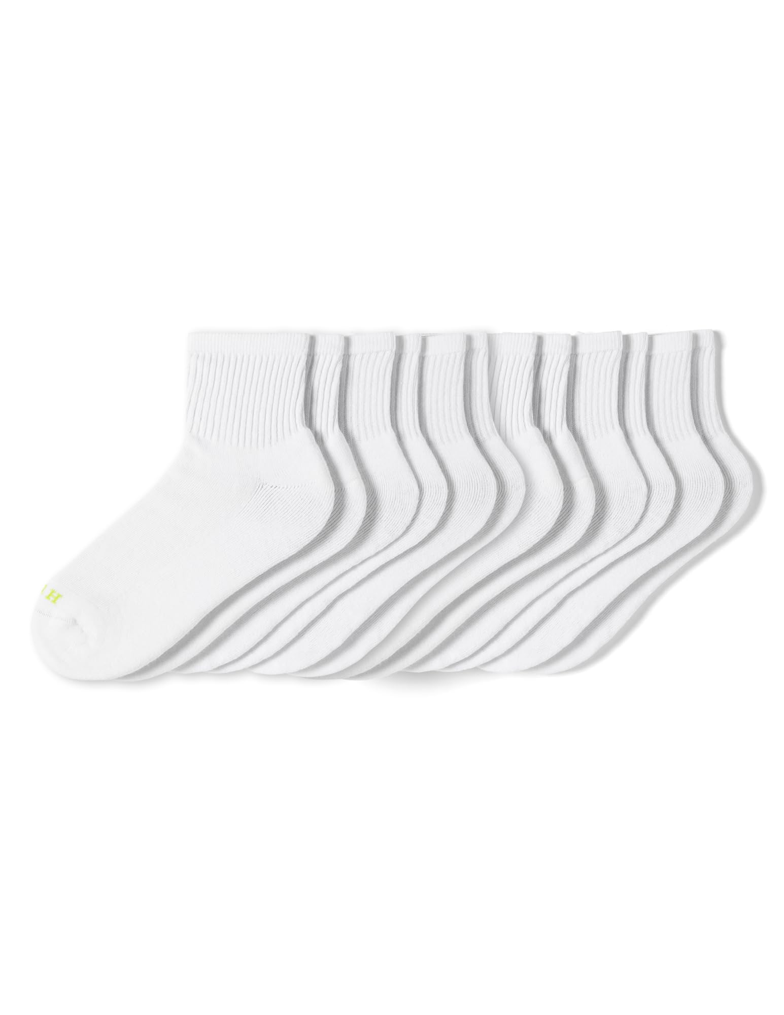 Hue Women's Mini Crew Sock 6-Pack, White, One Size - Medaid International