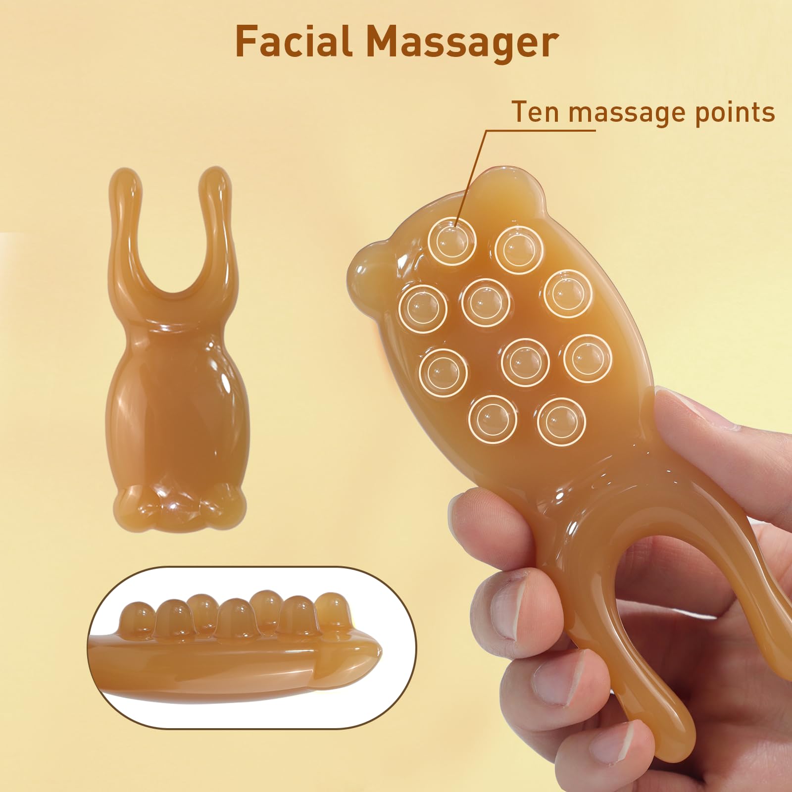 DUAIU Head Massager Scalp, Manual Hair Scalp Massager, Gua Sha Five Claw Scalp Massage Tool Comb, Facial Massager for Head Face Eye Nose Jaw Neck - Medaid International
