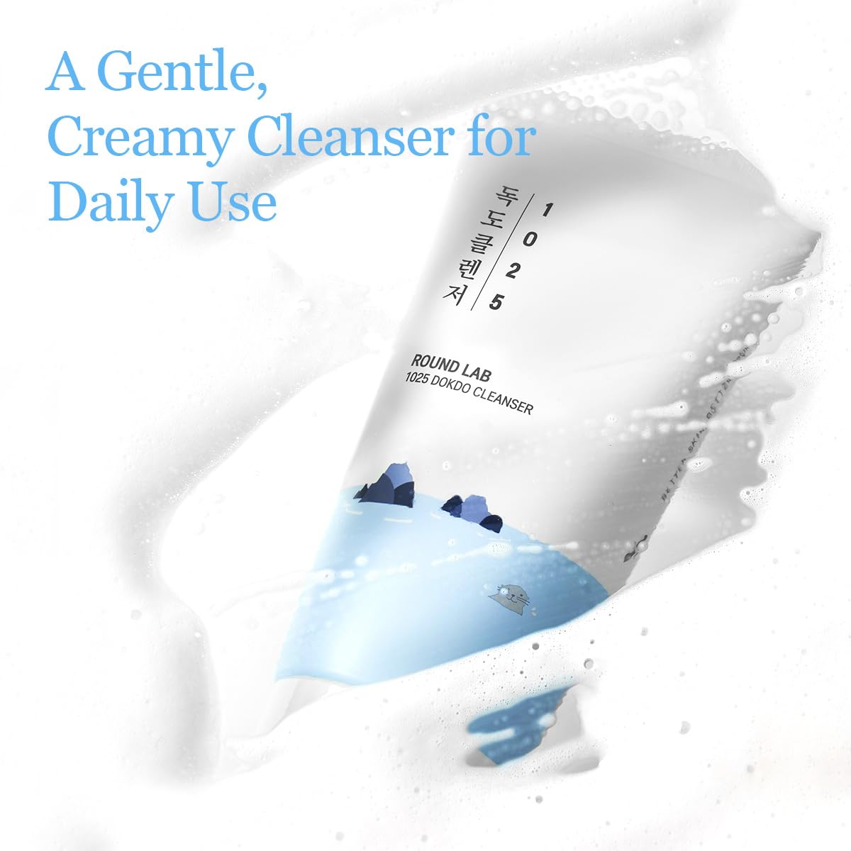 ROUND LAB 1025 Dokdo Cleanser 5.07 Fl Oz, Low pH Facial Cleanser for Sensitive Skin, Rich Soft Bubbles for Deep Cleansing and Makeup Removal, Hydrating Face Wash with Deep Sea Water, Korean Skin Care - Medaid International