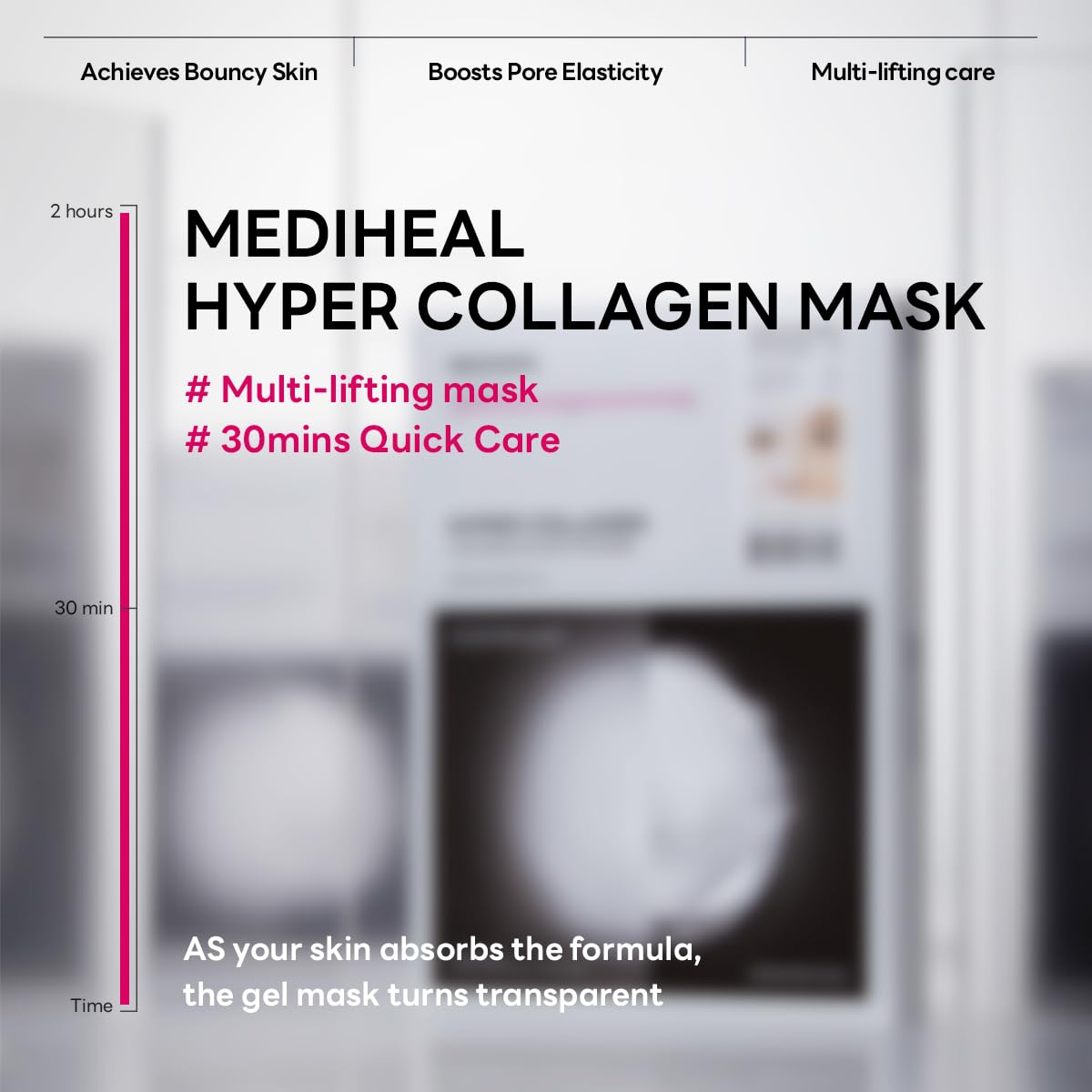 Mediheal Hyper Collagen Real Deep Mask 10pcs | Collagen Gel Mask for Multi-lifting Care | Achieves Bouncy Skin | Boosts Pore Elasticity | 30mins Quick Care - Medaid International